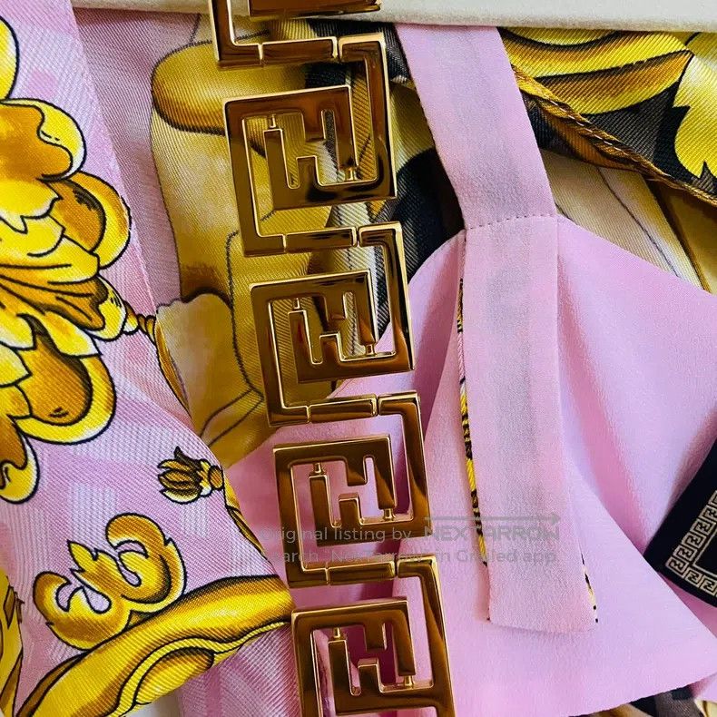 Fendi Fendi Versace Collaboration Dress, 100% Mulberry Silk, Pin Size XXS / US 00 / IT 34 - 6 Thumbnail