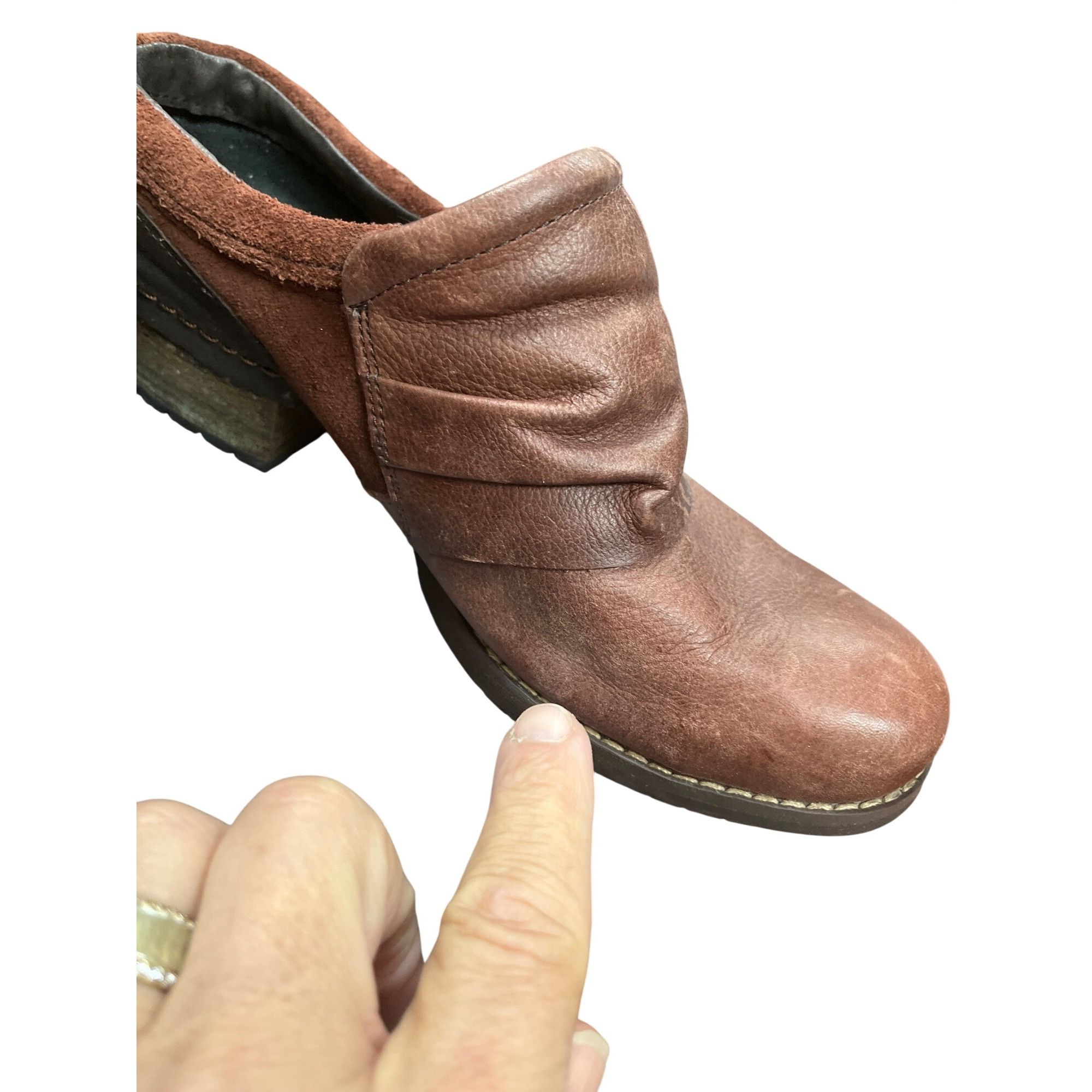 Merrell Merrell Chocolate wms brown leather mules clogs shoes sz 8 S Size US 8 / IT 38 - 16 Thumbnail