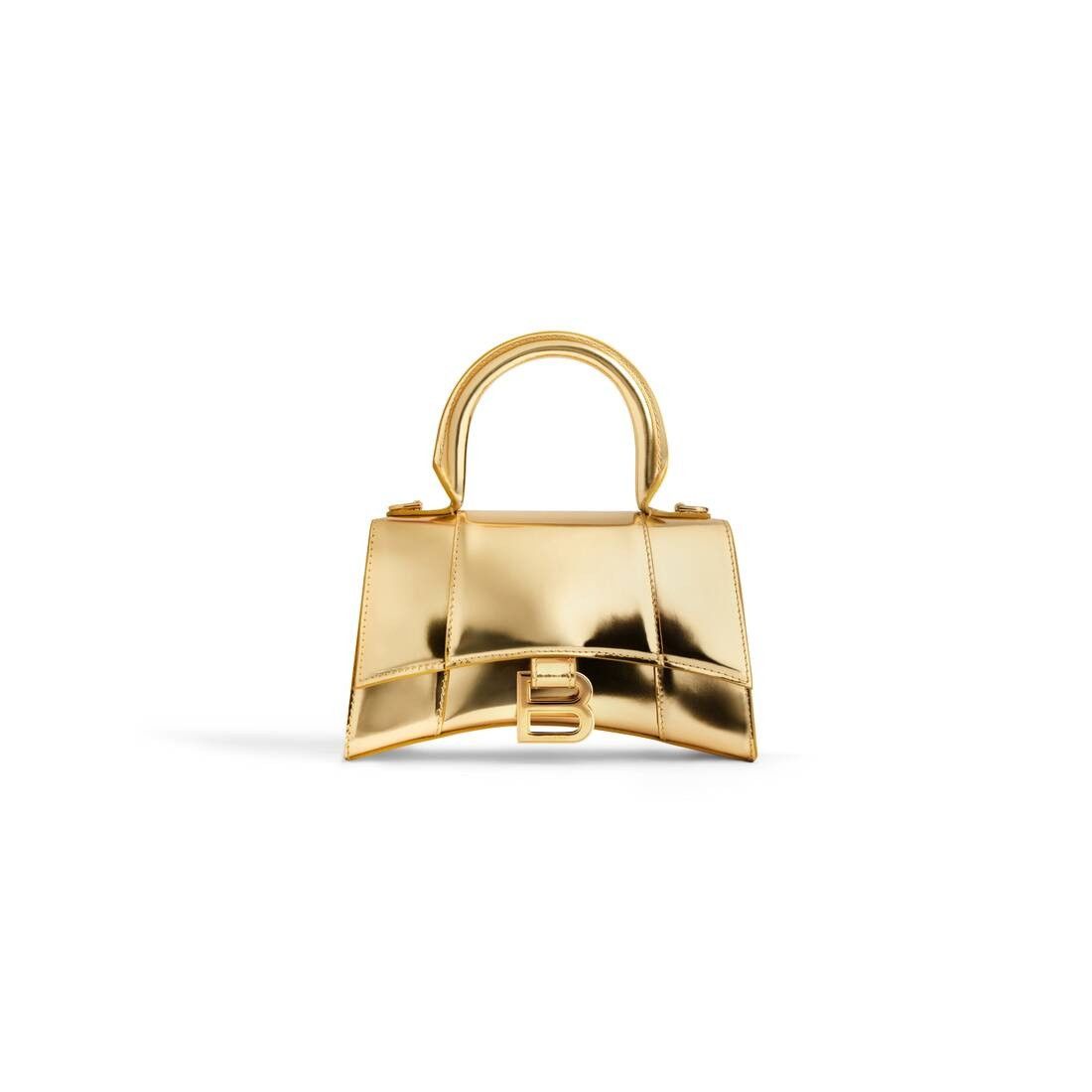 Balenciaga o1s1rm1025 Size: OS / Hourglass XS Handbag in Gold Size ONE SIZE - 1 Thumbnail