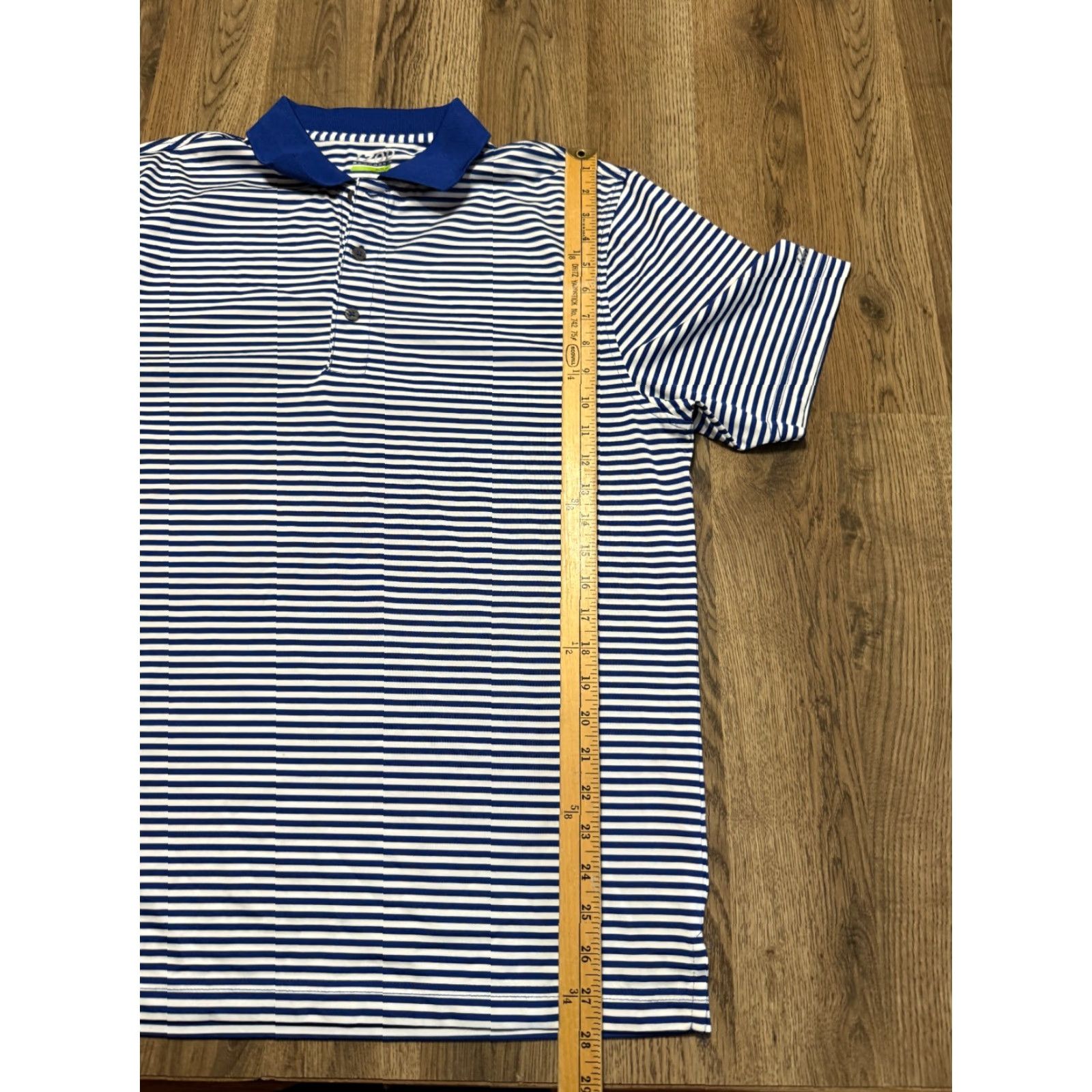 Izod IZOD Shirt Men's Size Medium White Blue Striped Polo Golf Performance Shirt Size US M / EU 48-50 / 2 - 7 Thumbnail
