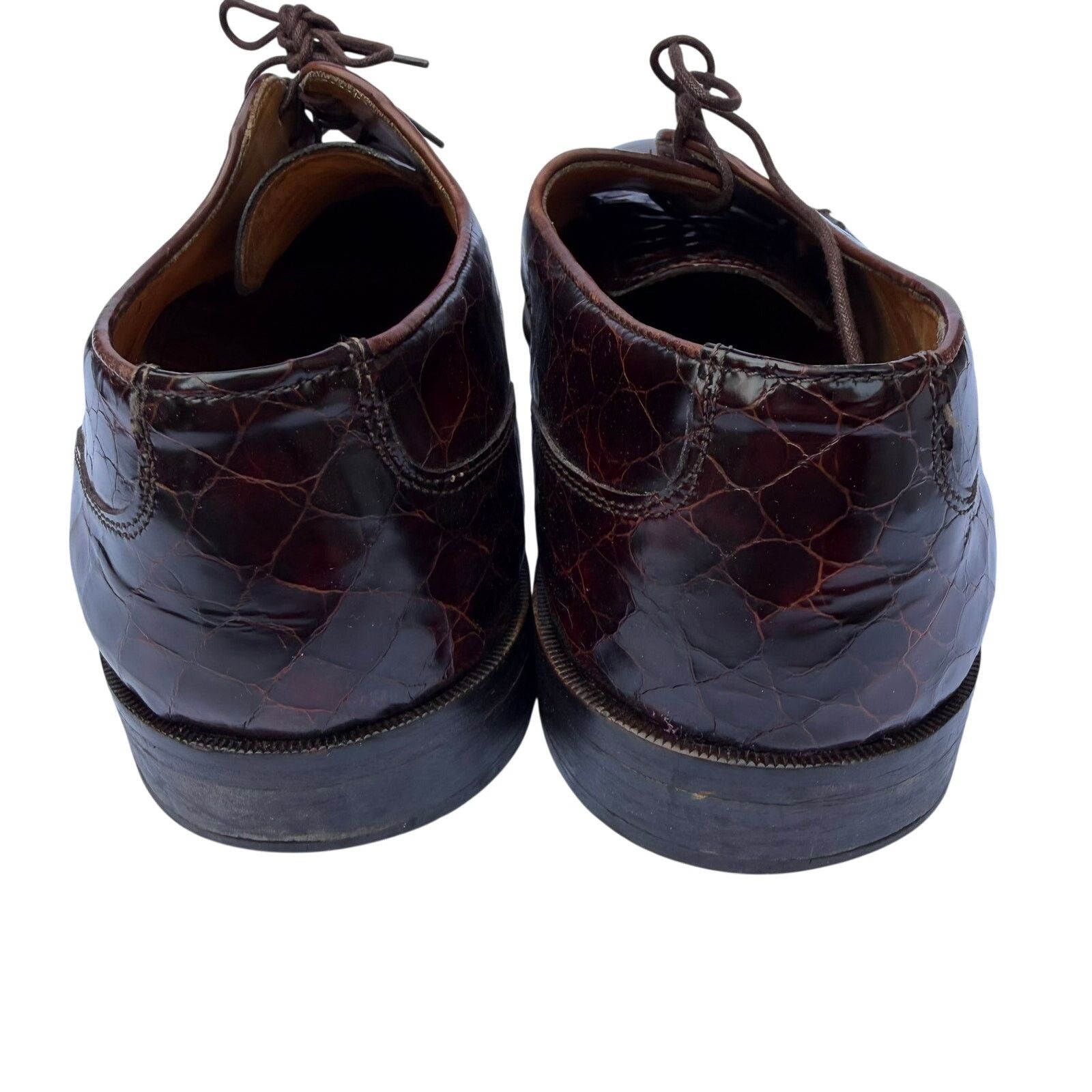 Johnston & Murphy Johnston & Murphy Croc Embossed Cap Toe Oxfords 10.5M Size US 10.5 / EU 43-44 - 4 Thumbnail
