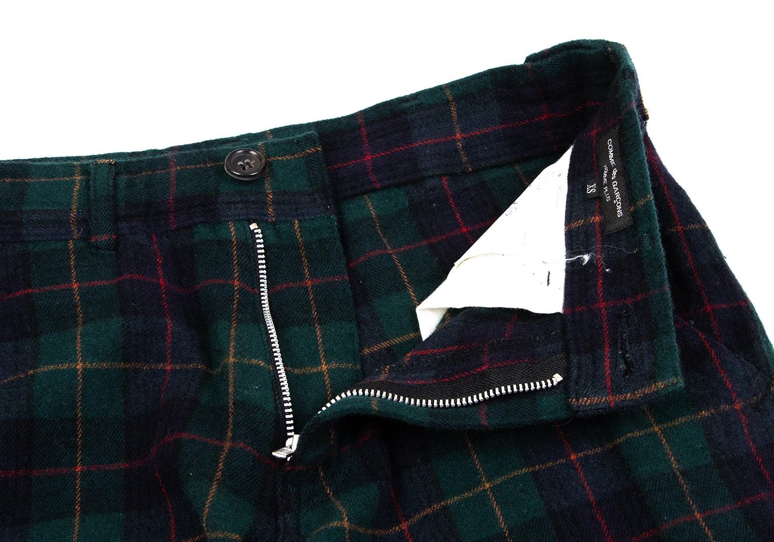 Comme des Garcons Homme Plus Tartan Check Wool Nylon Pants in Deep Blue Green XS Size US 30 / EU 46 - 4 Thumbnail