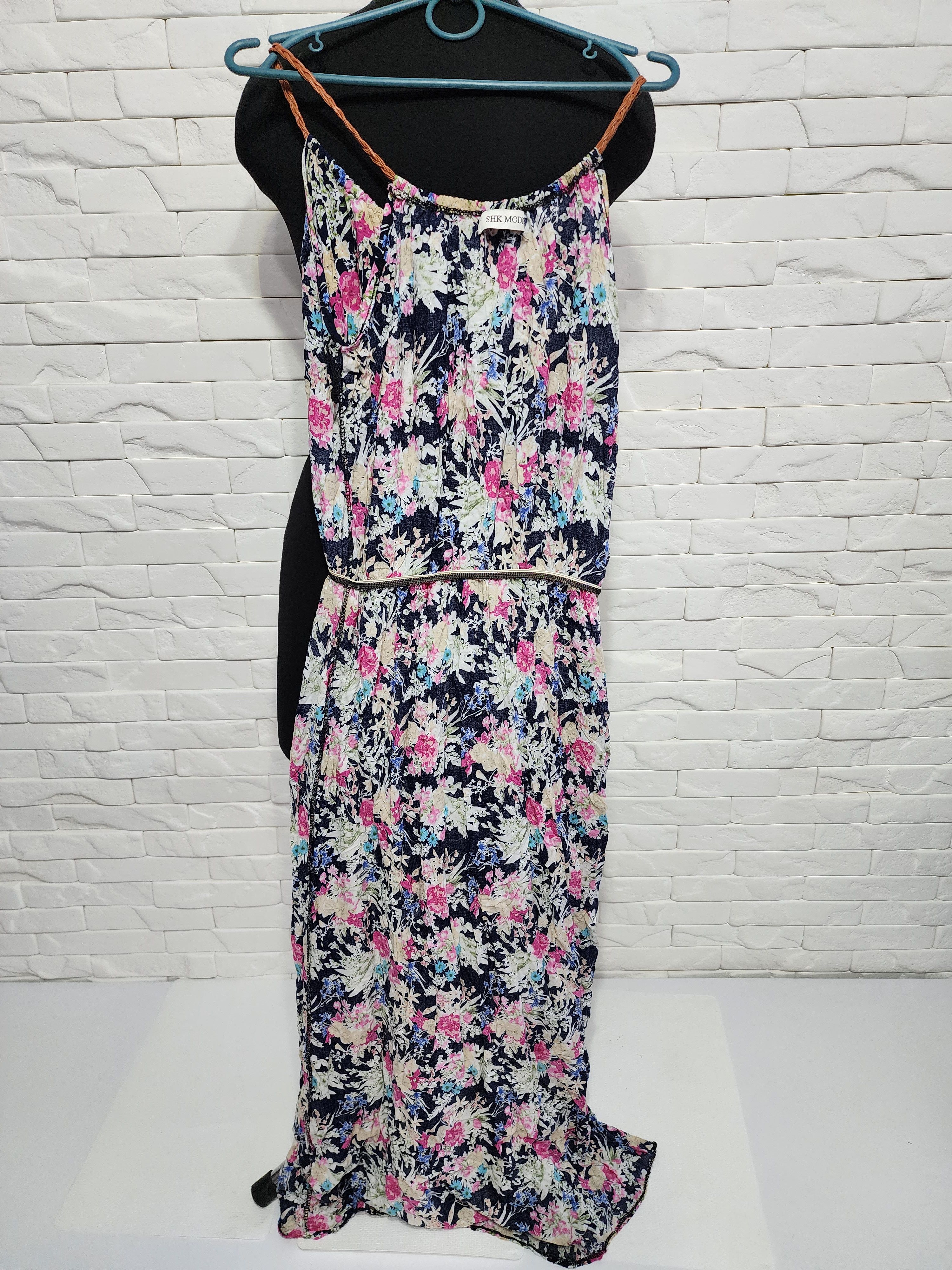 Other Stylish multi-colored dress made of genuine cotton. Size M / US 6-8 / IT 42-44 - 8 Thumbnail