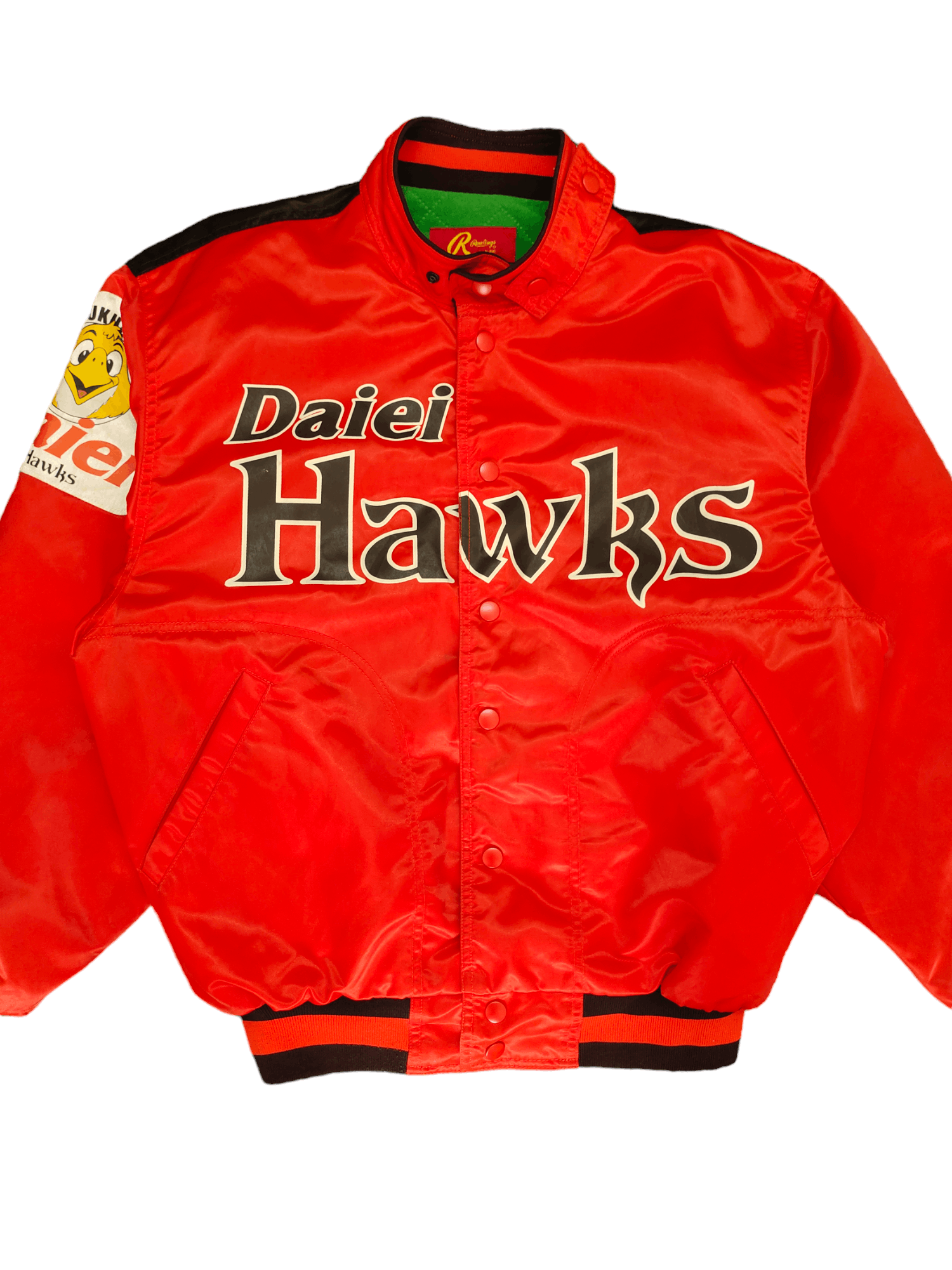 Japanese Brand Vtg 90s Rawlings Fukuoka Daiei Hawks Japan Baseball Jacket Size US L / EU 52-54 / 3 - 3 Thumbnail