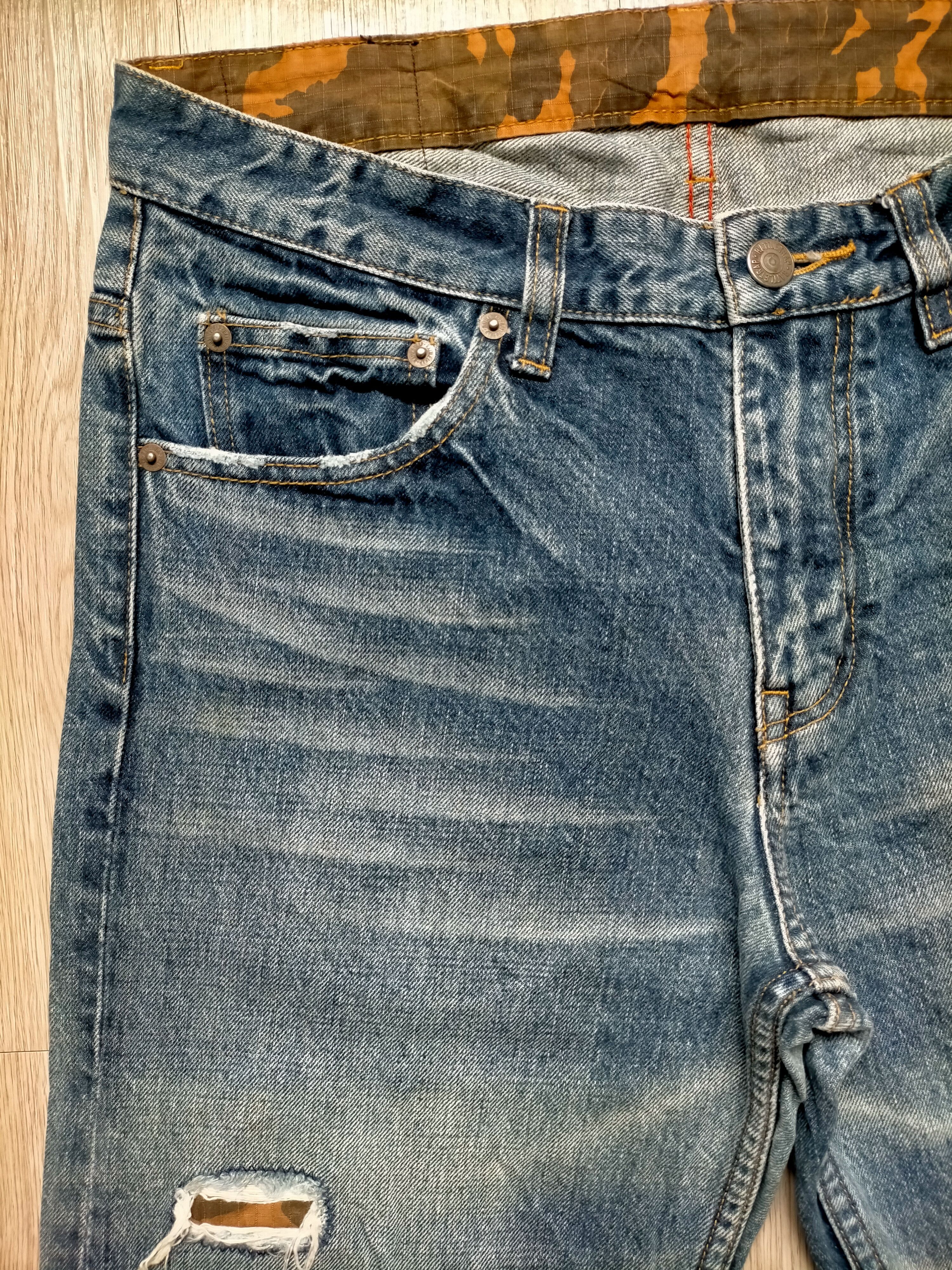 Hysteric Glamour Rattle Trap Japanese Patchwork Blue Jeans Size US 32 / EU 48 - 3 Thumbnail