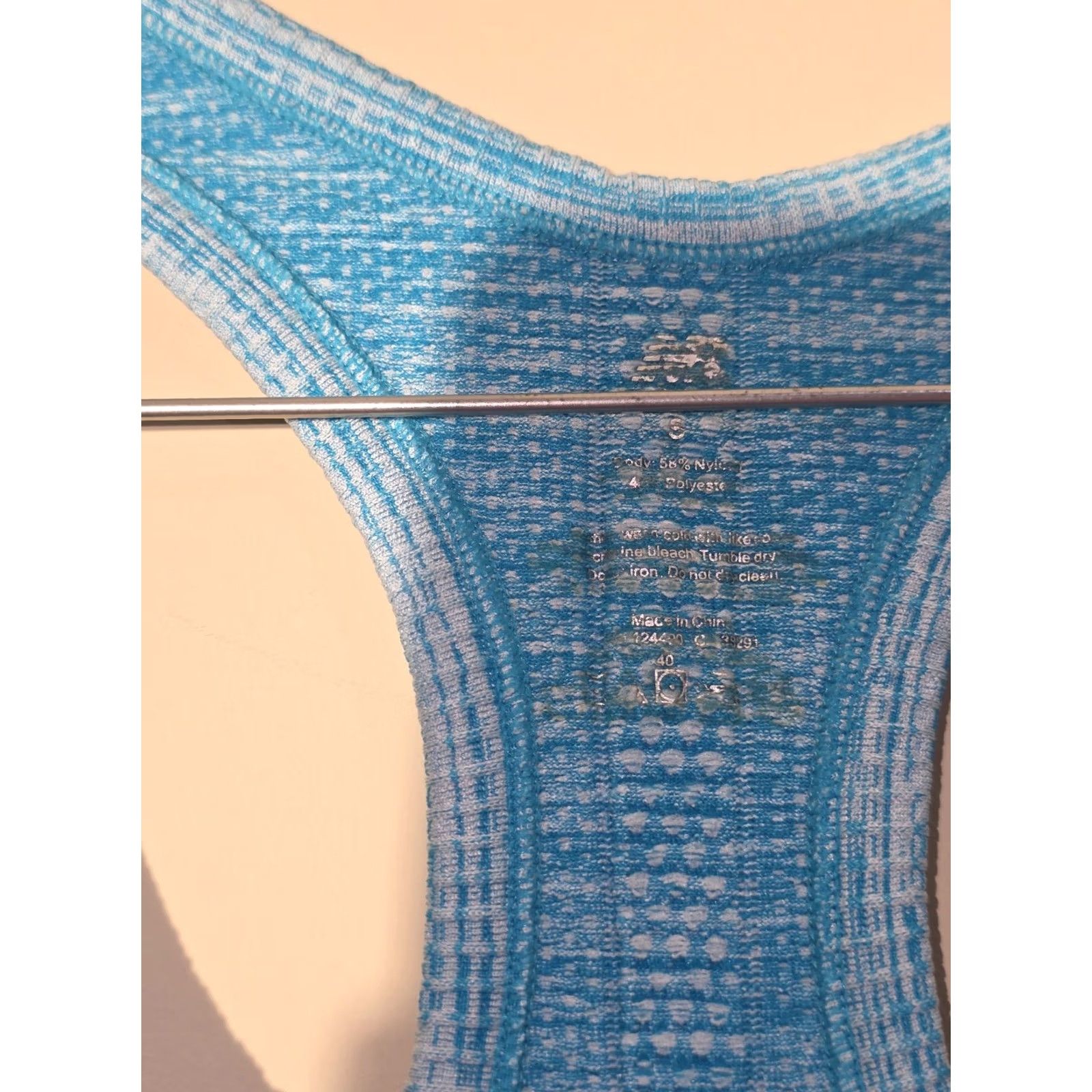 New Balance New Balance Tank Racerback Blue Turquoise S Small Women Halter Activewear Nylon Polyester Shirt? Size ONE SIZE - 3 Thumbnail