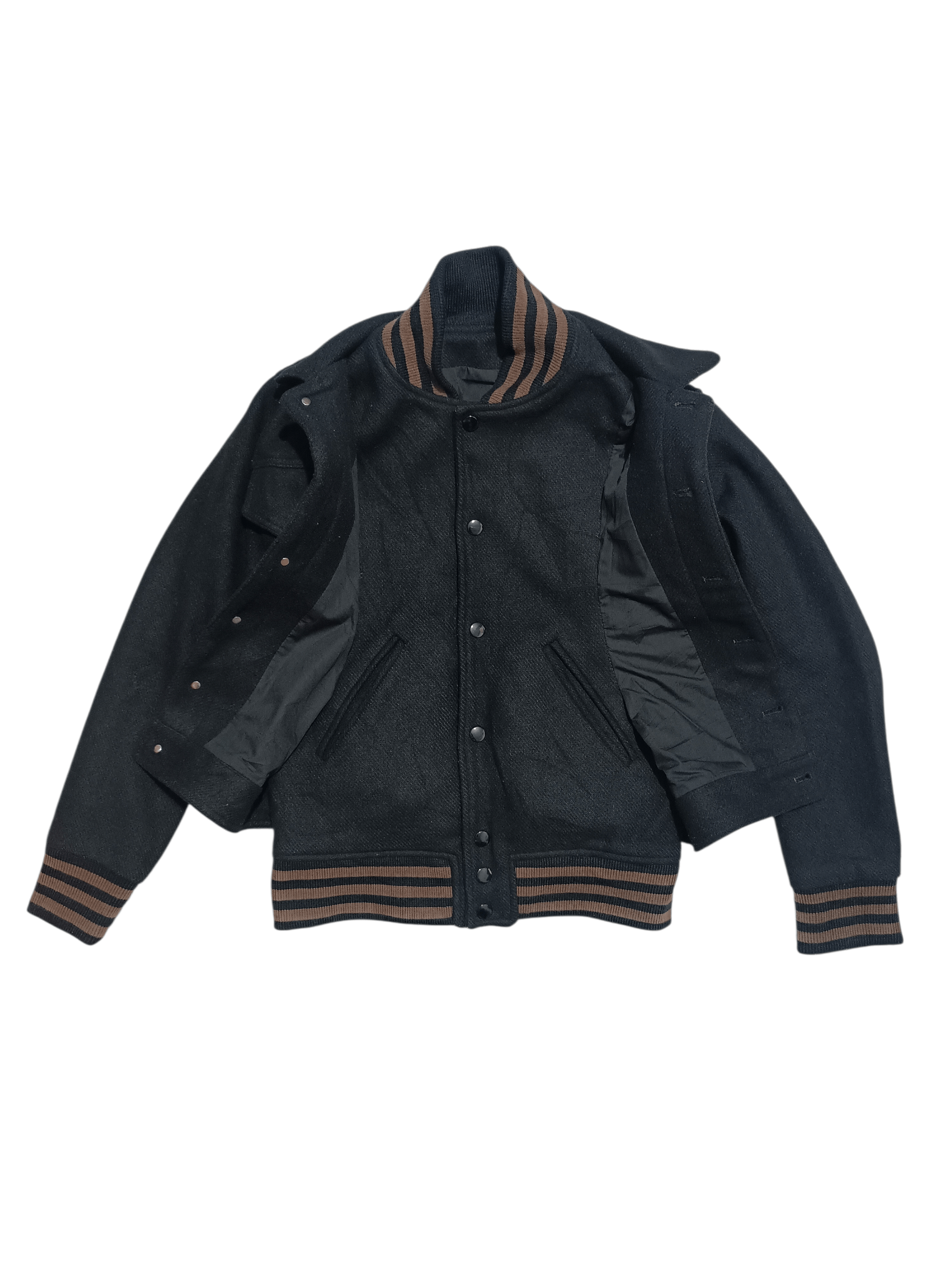 Japanese Brand Varsity Trucker Double Layer Wool Jacket Size US M / EU 48-50 / 2 - 9 Thumbnail