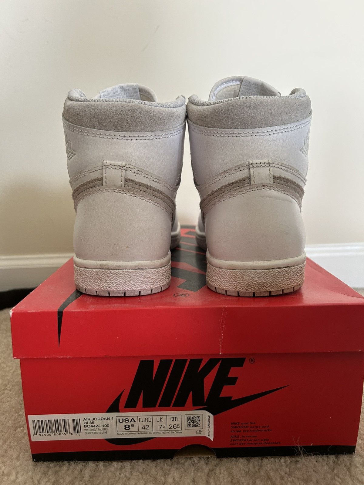 Jordan Brand Air Jordan 1 High Neutral Grey Size US 8.5 / EU 41-42 - 6 Thumbnail