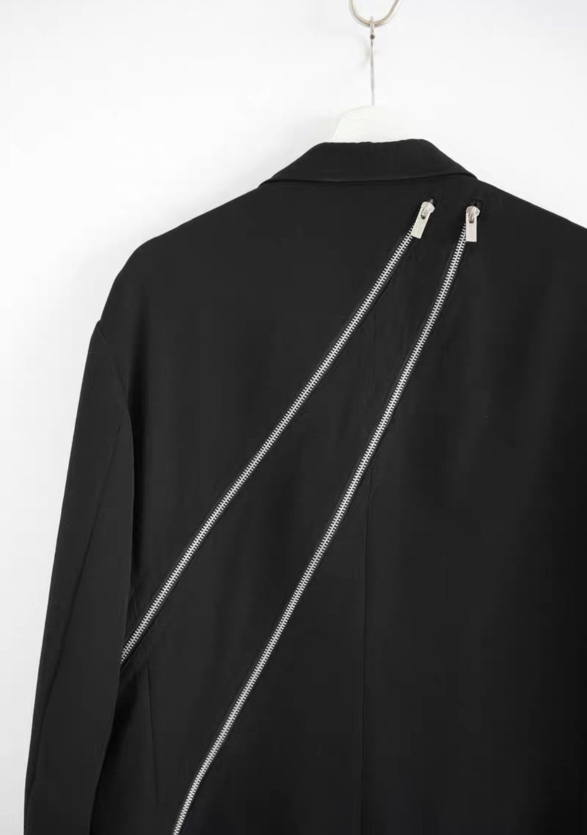 Yohji Yamamoto Yohji Yamamoto 22ss Oblique Zip Wool Blazer K4 Size US L / EU 52-54 / 3 - 6 Thumbnail
