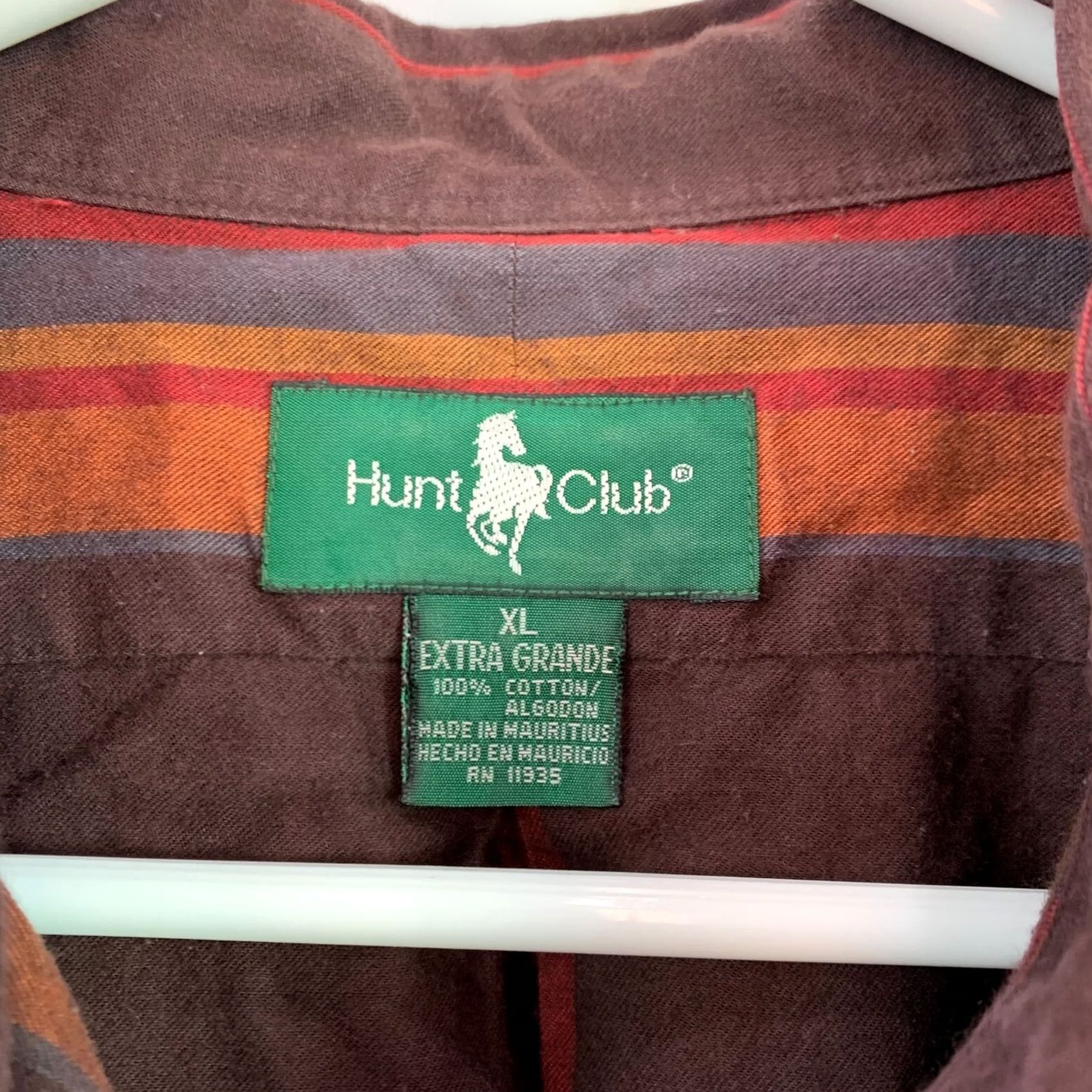 Vintage Vintage Hunt Club Shirt Mens XL Long Sleeve 90s Blue Striped Cotton Button-Front Casual Size US XL / EU 56 / 4 - 3 Thumbnail