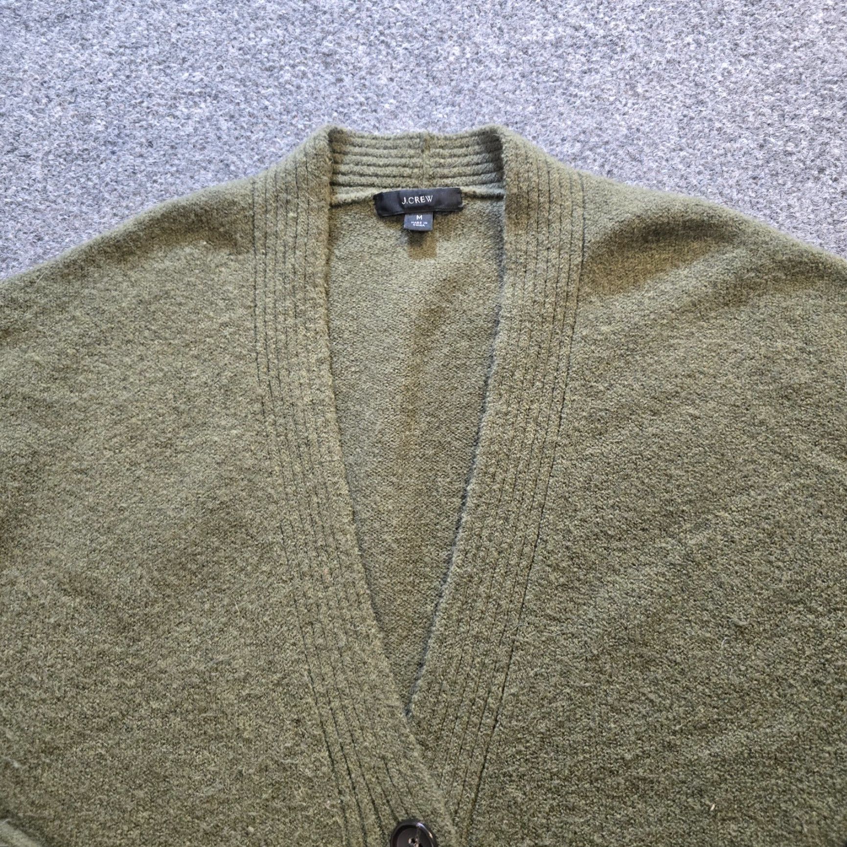 J.Crew J.CREW Cardigan SW eater Women M Green Merino Wool Alpaca Blend Regular Knit V-Neck Button Capstone? Size M / US 6-8 / IT 42-44 - 2 Thumbnail