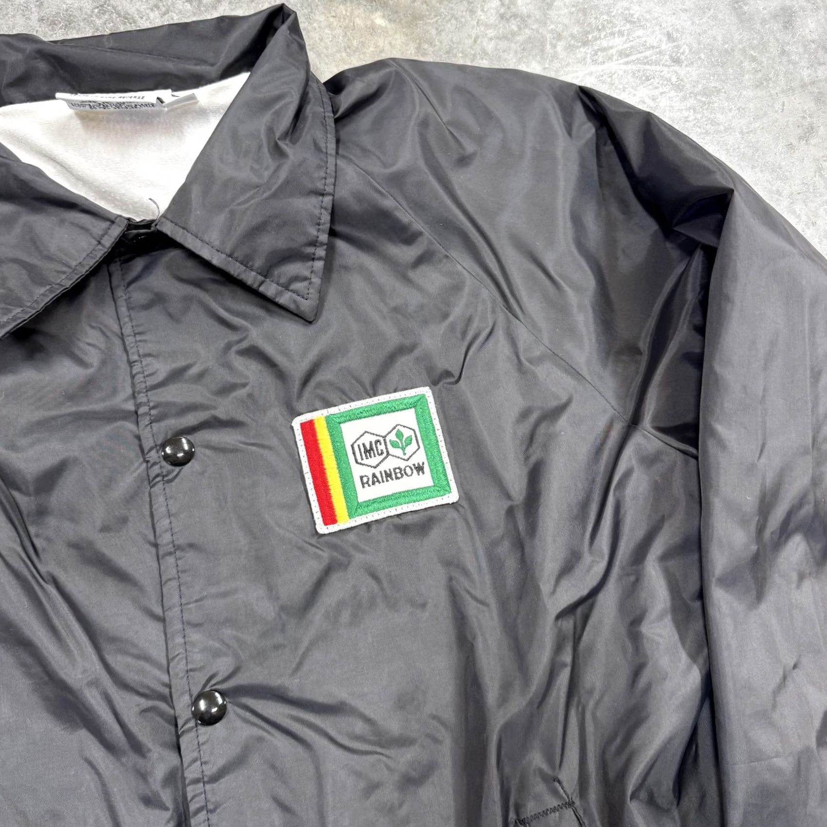 Rainbow VINTAGE LMC Rainbow Jacket Mens XL Black Nylon K-Brand Coaches Made USA 80s Size US XL / EU 56 / 4 - 2 Thumbnail
