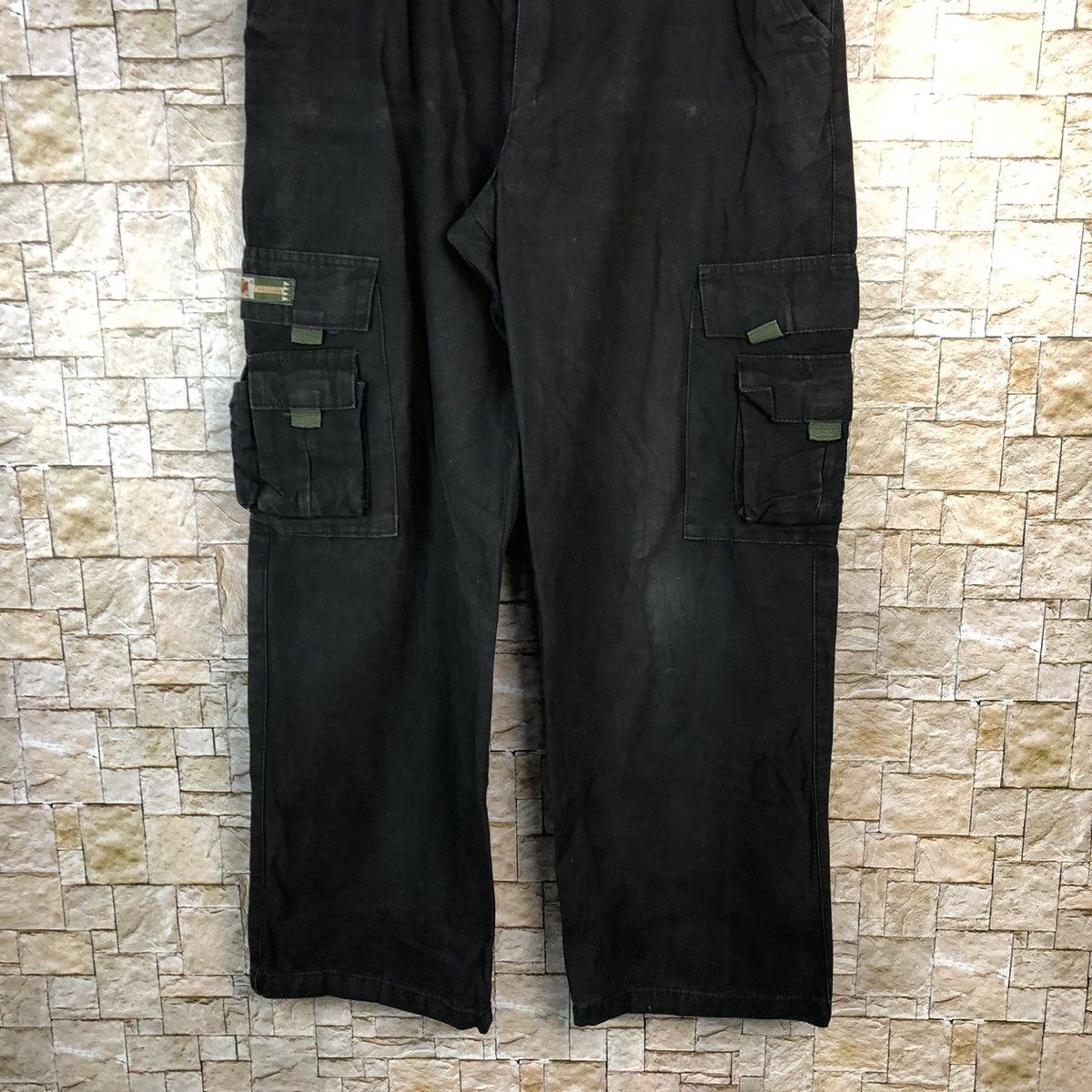 Japanese Brand ZMJ Black Cargo utility tactical Multipocket Pants #A986 Size US 34 / EU 50 - 3 Thumbnail