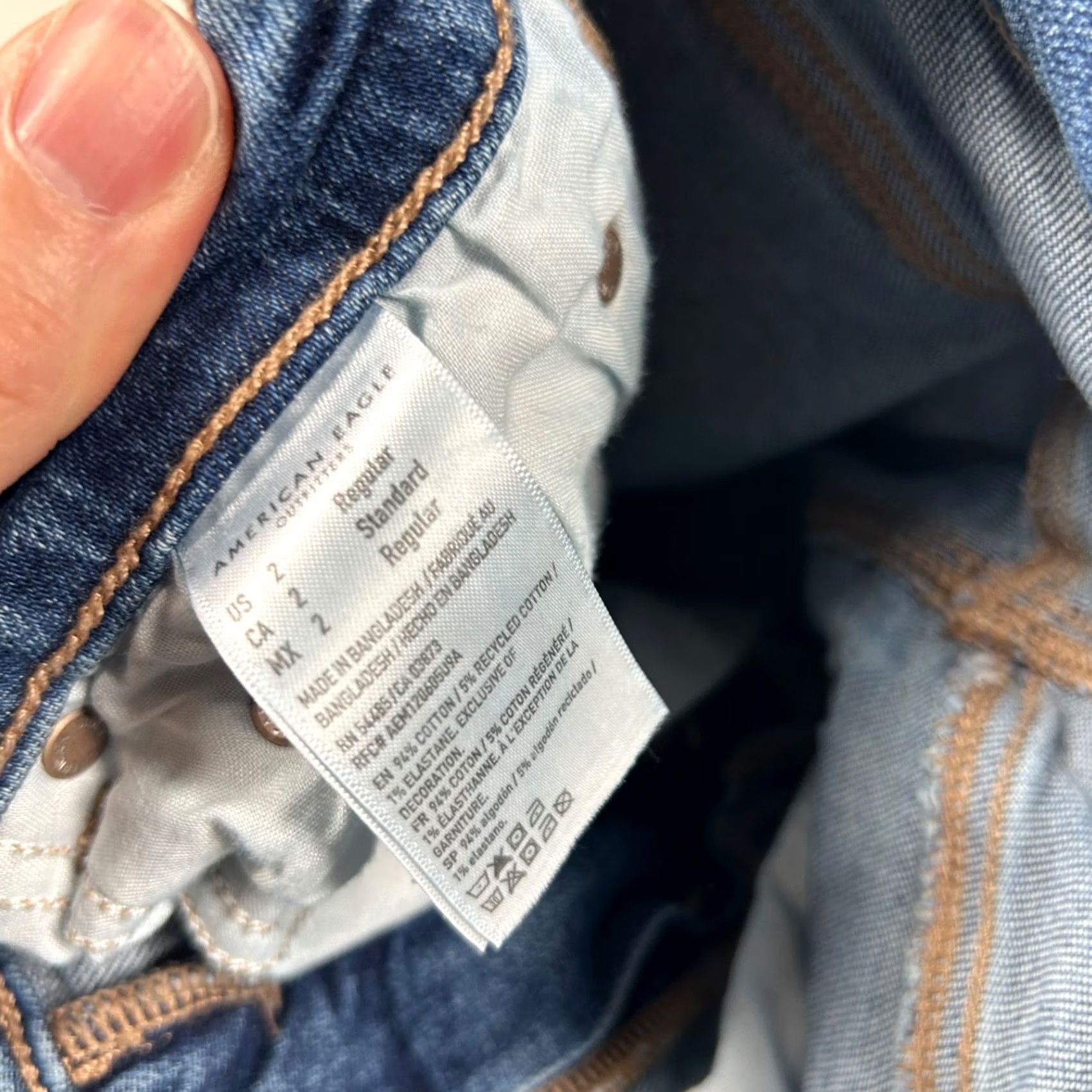 American Eagle Outfitters VINTAGE American Eagle Jeans Womens 2 Cargo Super High Rise Baggy Straight Skate Utility Jeans Size 26" / US 2 / IT 38 - 6 Thumbnail