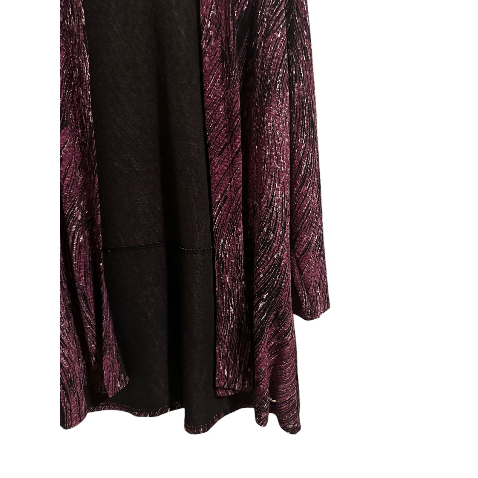Other Allison Daley Womens 3/4 Sleeve Purple Striped Open Cardigan Size L / US 10 / IT 46 - 5 Thumbnail