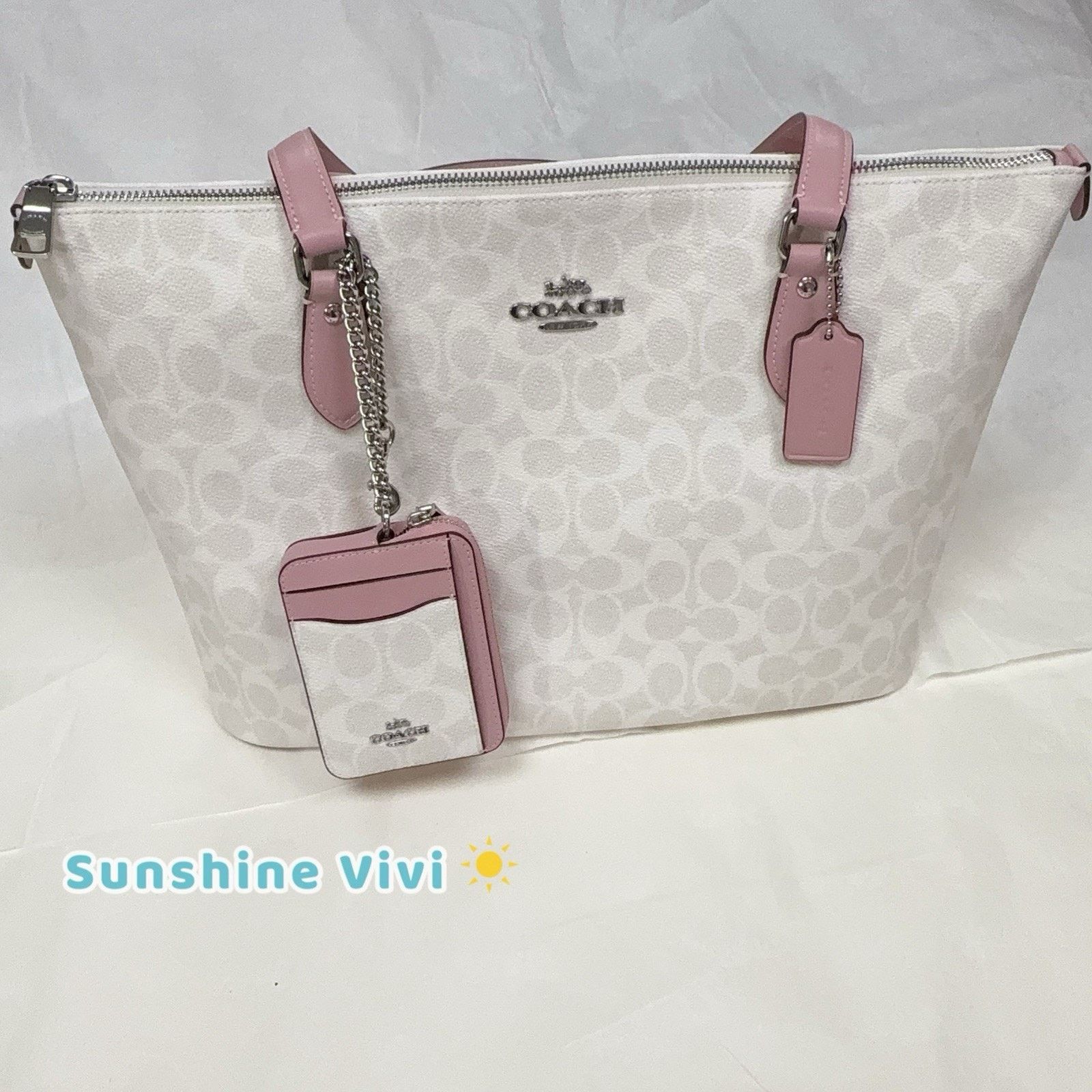 Coach NWT COACH Bundle CW381 Gallery Tote Bag&CW883 Zip Card Case Size ONE SIZE - 1 Thumbnail