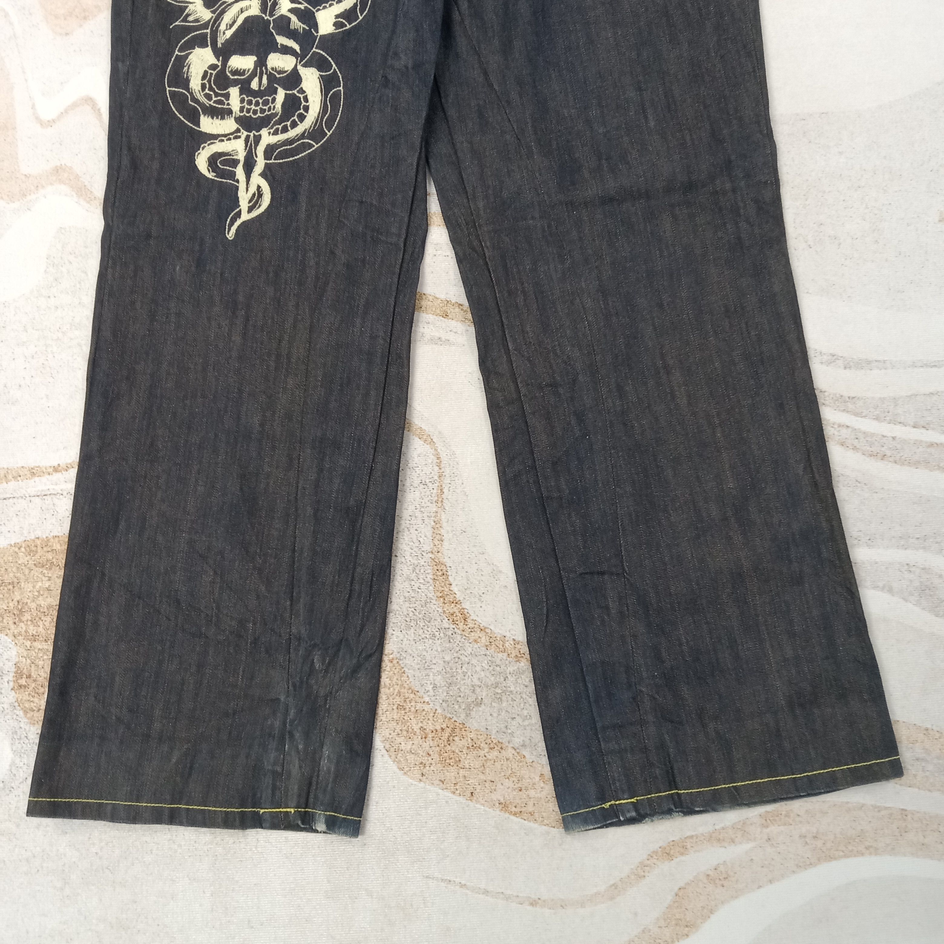 Ed Hardy Ed Hardy Christian Audiguer Embroidery Denim Jeans C258N15 Size US 38 / EU 54 - 9 Thumbnail