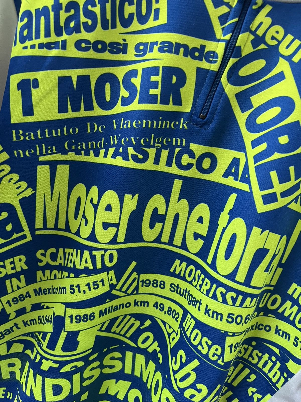 Vintage Vintage Bicycle italian Jersey Francesco Moser Size US XL / EU 56 / 4 - 6 Thumbnail