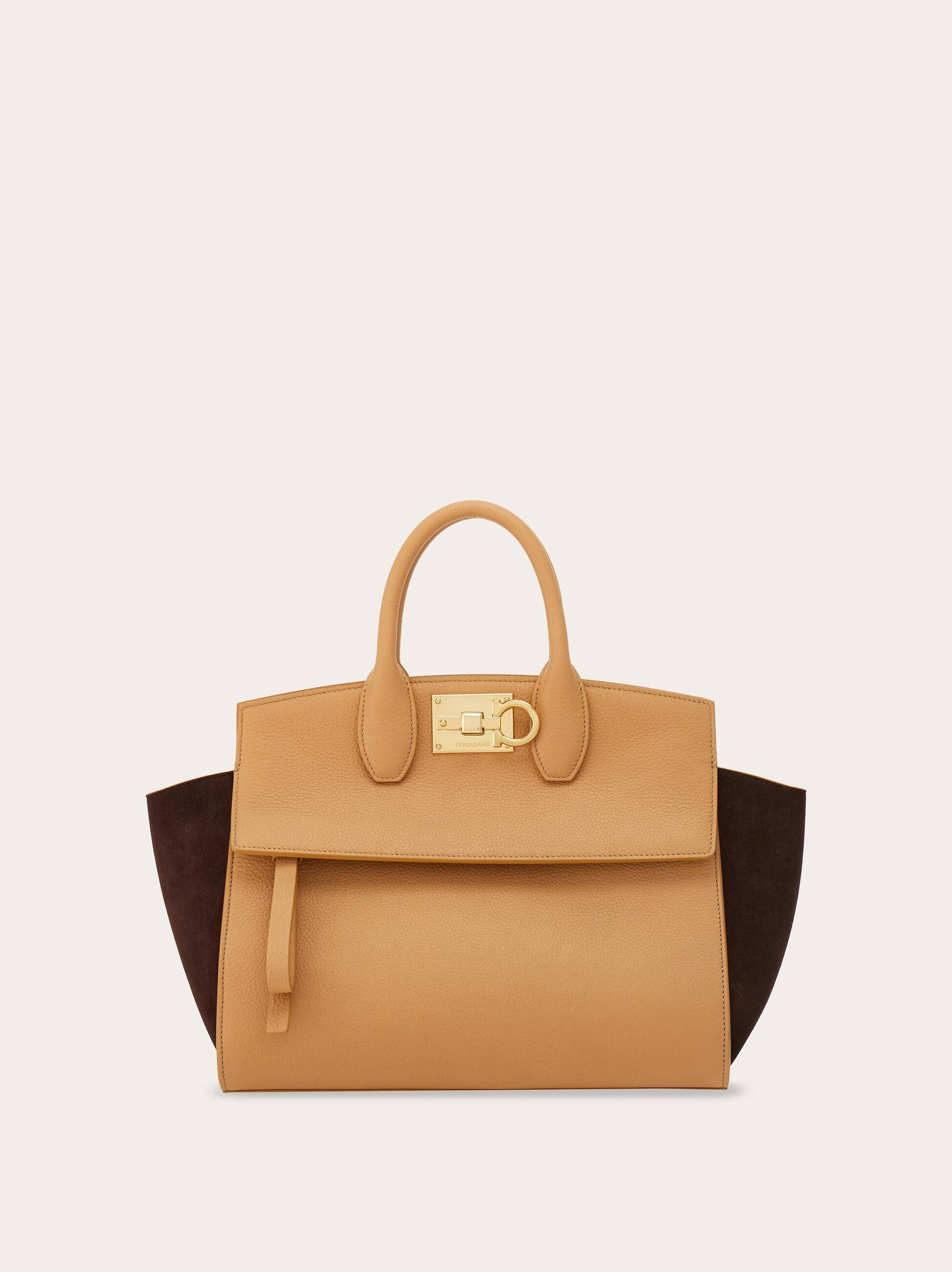 Salvatore Ferragamo o1s1rm0924 Size: OS / Studio Leather Bag in Camel/Moro Size ONE SIZE - 1 Thumbnail