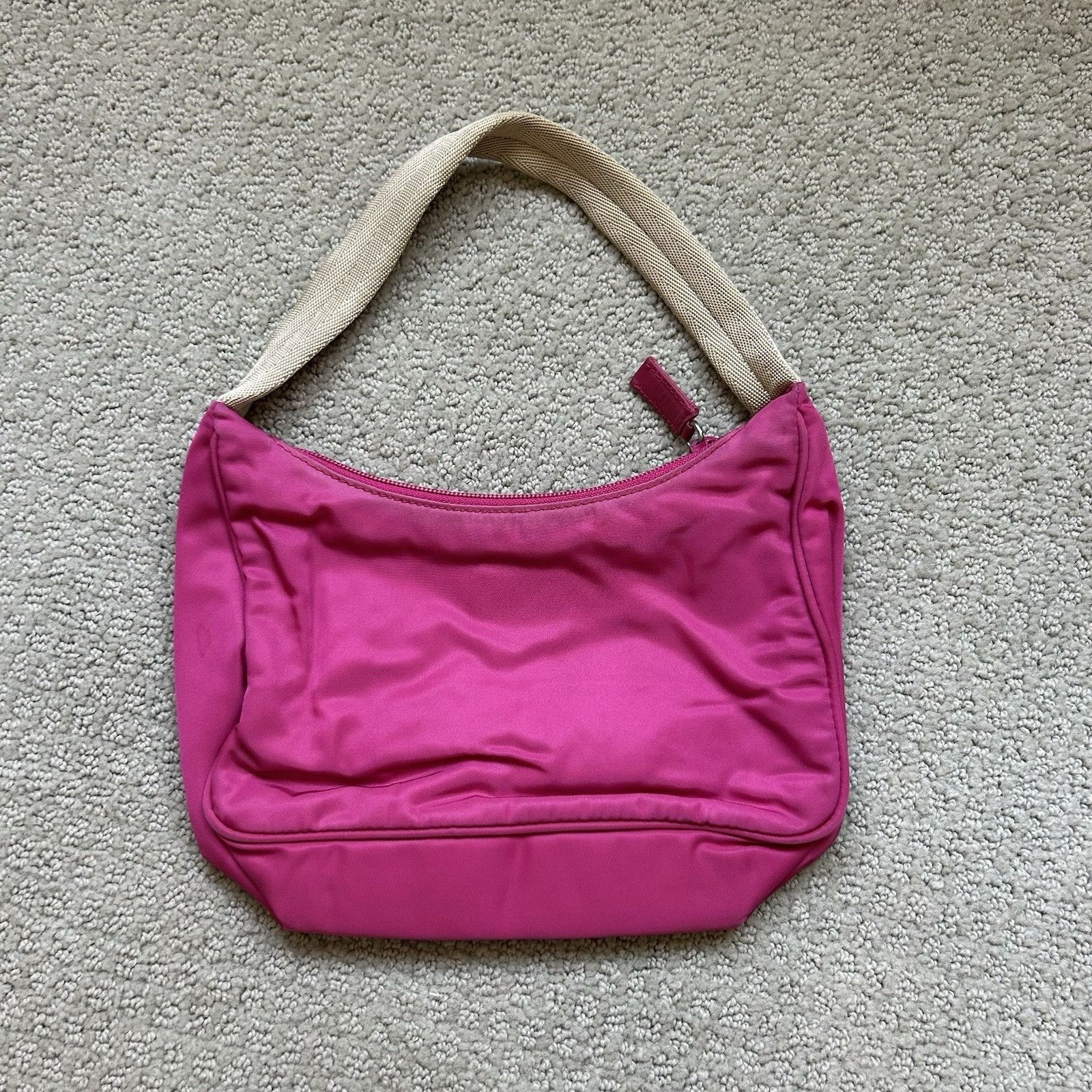 Prada Authentic Prada Pink Nylon Tessuto Messenger Mini Hobo Bag Y Size ONE SIZE - 7 Thumbnail