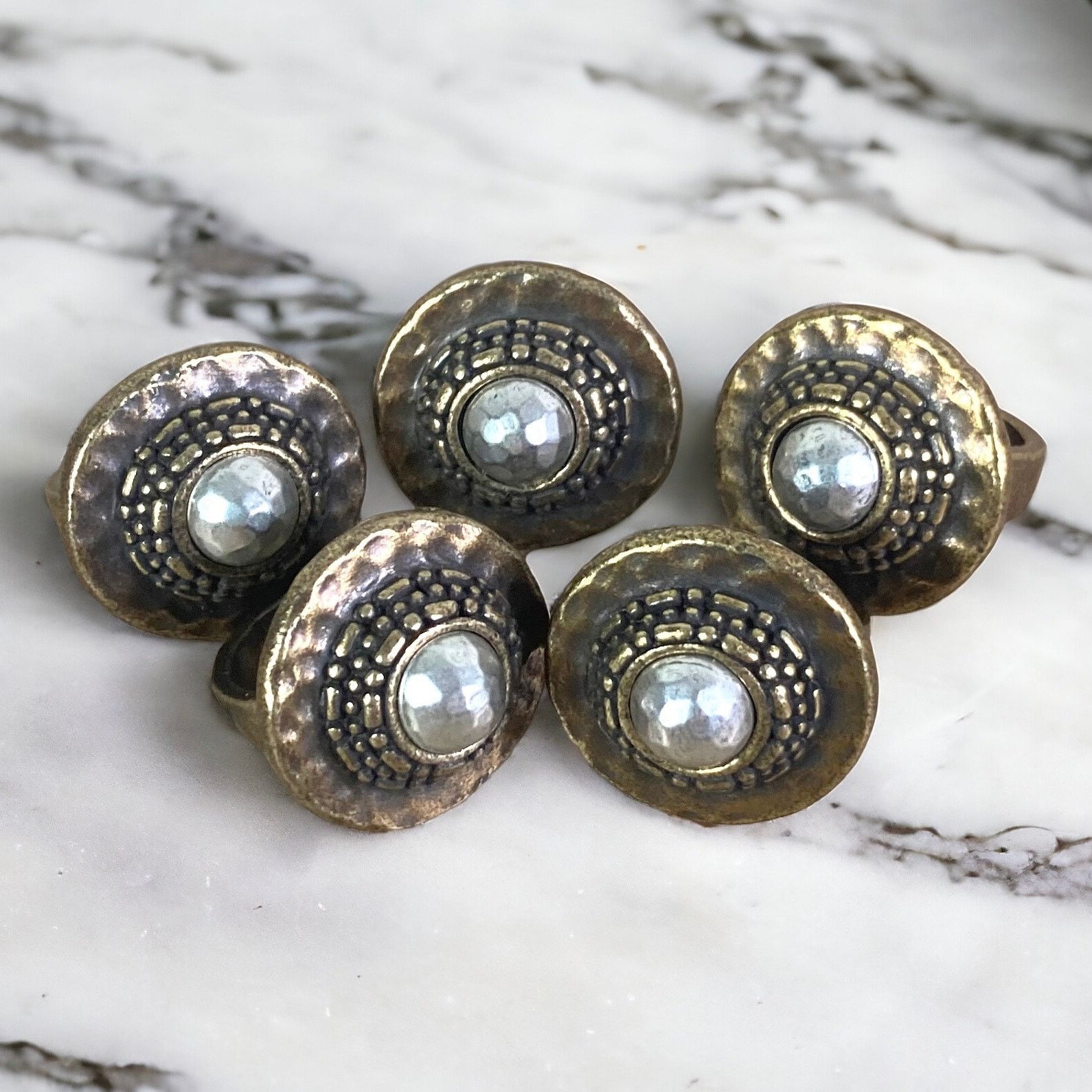 Other 5 Rings Mixed Metal Boho Set Statement Jewelry Stacking Size ONE SIZE - 1 Thumbnail