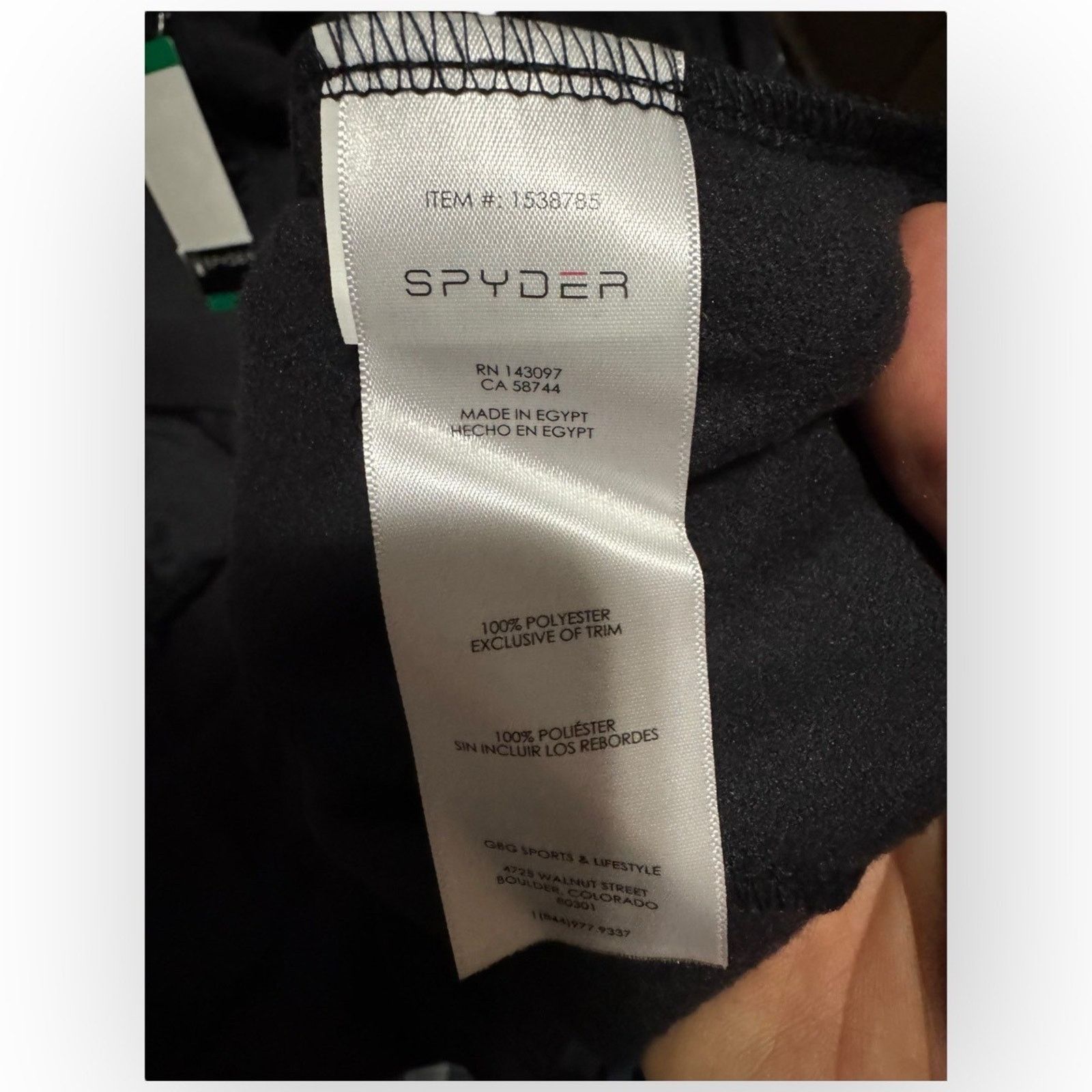 Spyder Spyder Mens 1/2 Zip Pullover Black, Size XL NWT - 143XL Size US XL / EU 56 / 4 - 10 Thumbnail