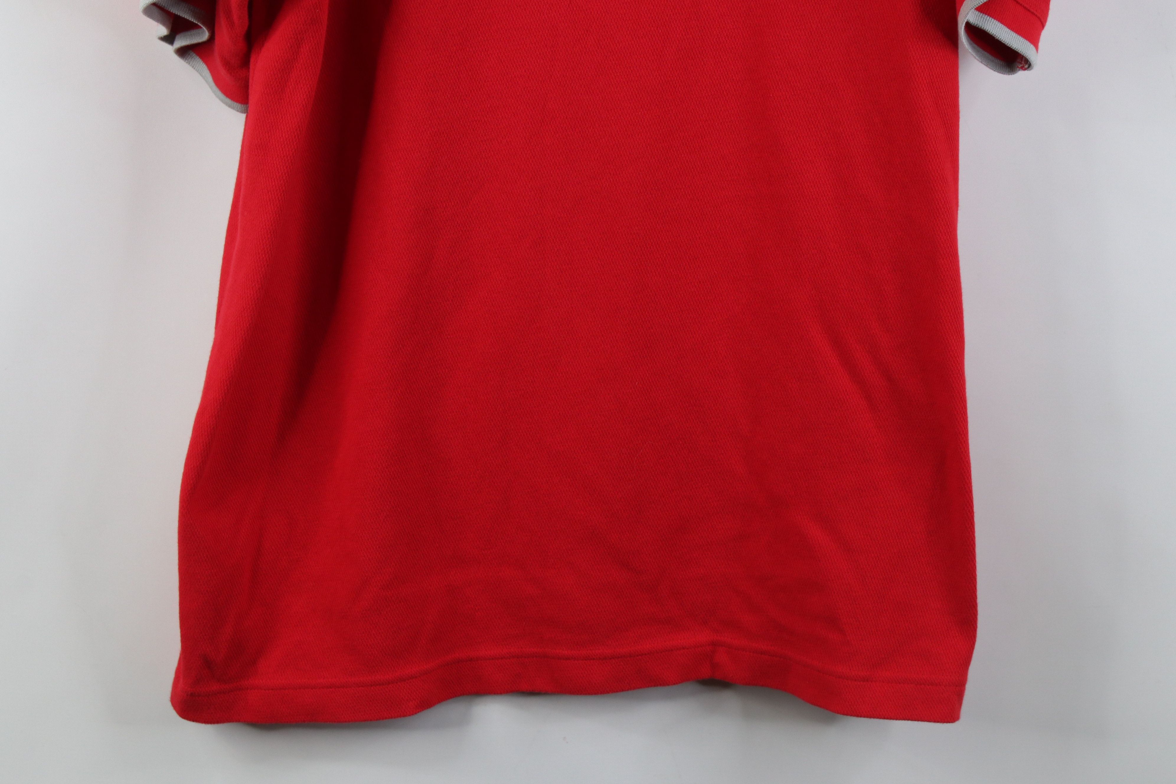 Nike Vintage Nike Knit Ohio State University Golf Polo Shirt Red Size US L / EU 52-54 / 3 - 3 Thumbnail