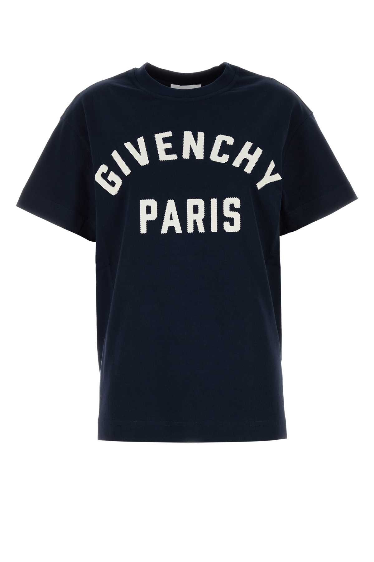 Givenchy Navy Blue Cotton Oversize T-Shirt Size M / US 6-8 / IT 42-44 - 1 Thumbnail