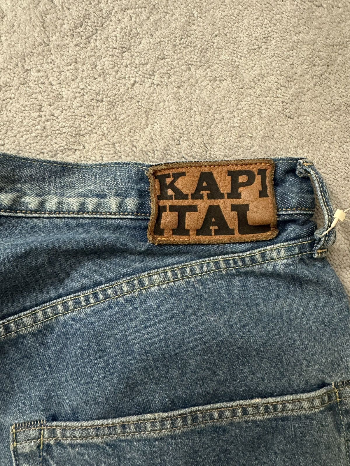 Kapital Kapital Kountry Bone Denim Shorts Size US 38 / EU 54 - 7 Thumbnail