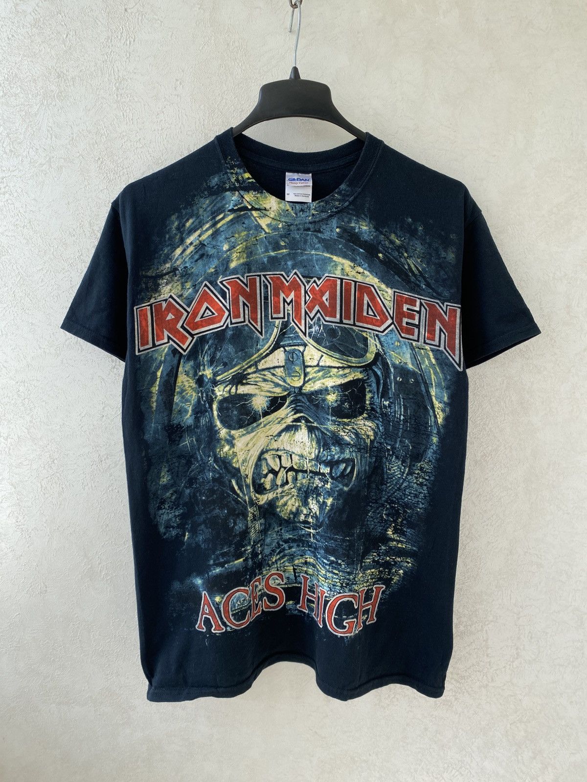 Vintage Vintage Iron Maiden Aces High Band Graphic Print T Shirt M Size US M / EU 48-50 / 2 - 1 Thumbnail