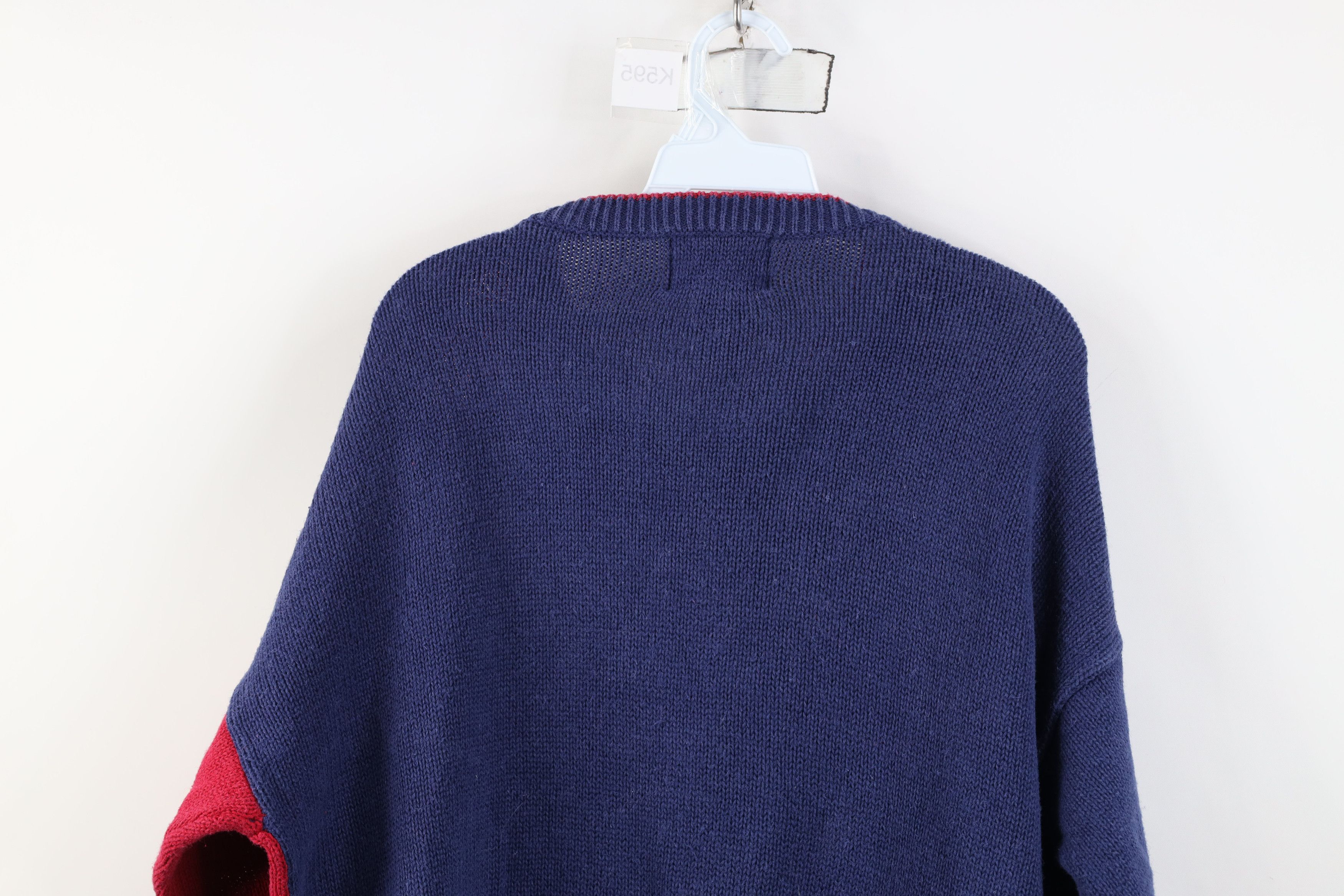 Vintage Vintage 90s Streetwear Diamond Knit Crewneck Sweater Size US L / EU 52-54 / 3 - 12 Thumbnail