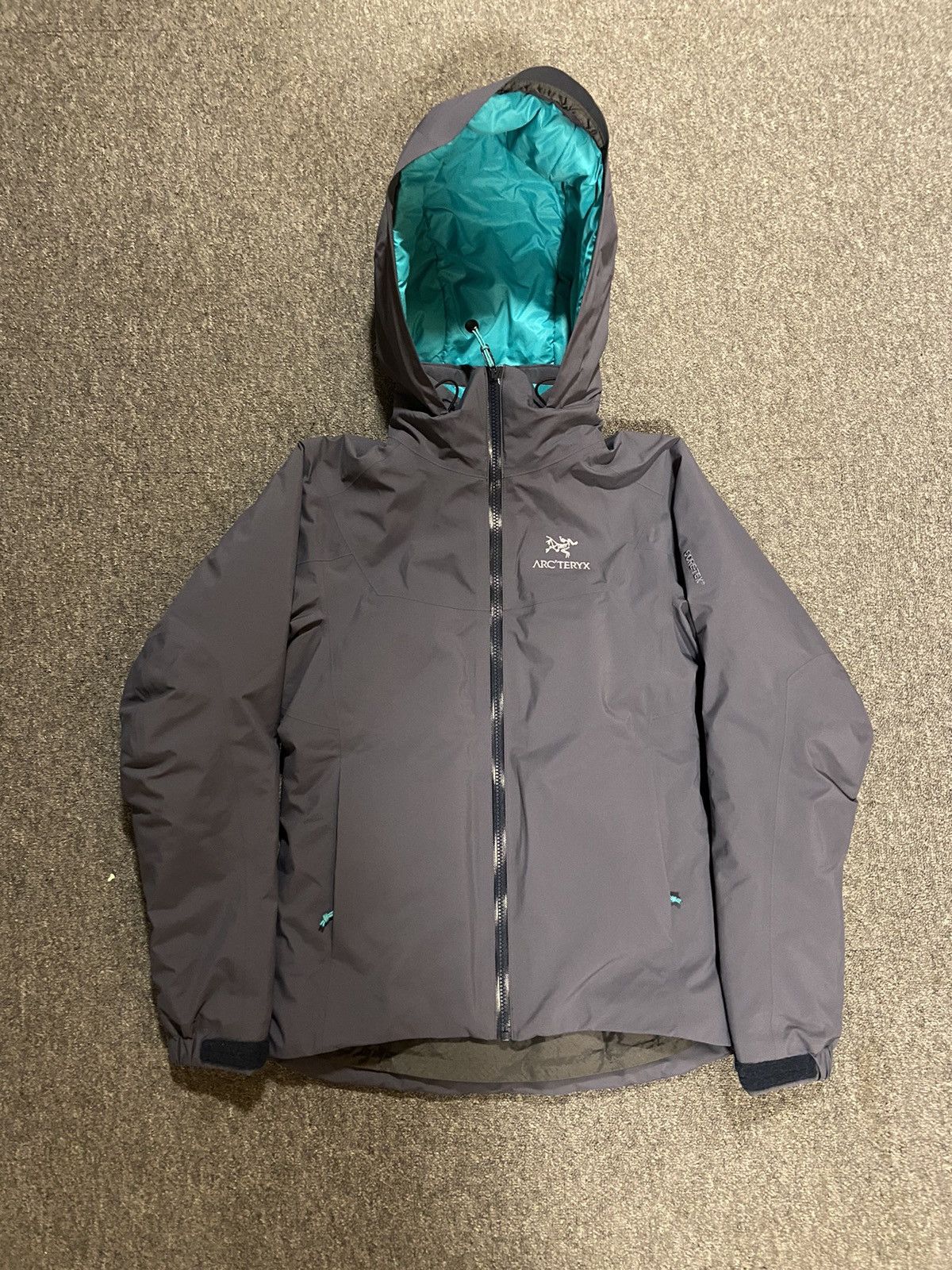 image of Arcteryx Insulated Goretex Down Shell Jacket Primaloft in Grey, Women's (Size XS)