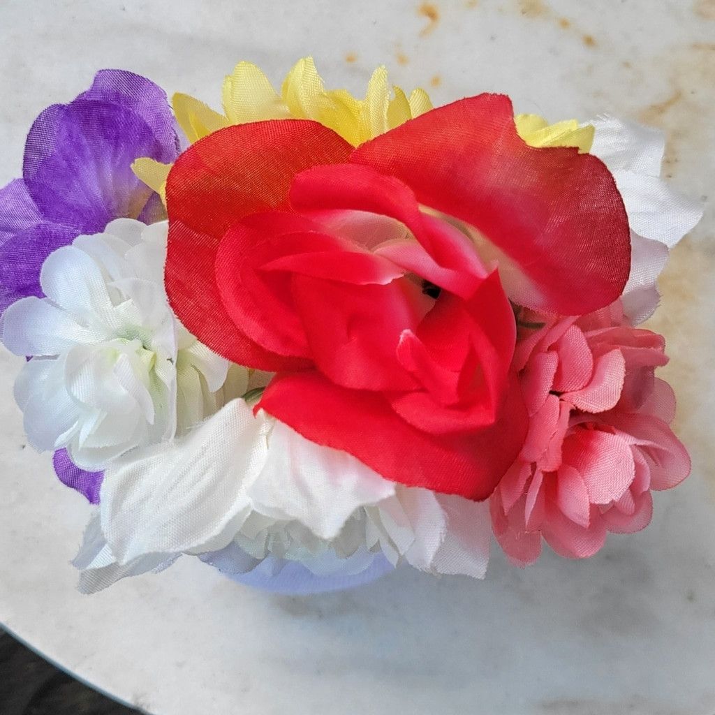Handmade Spring Summer Floral Gnome Home Decor Shelf Sitter 7" Size ONE SIZE - 5 Thumbnail