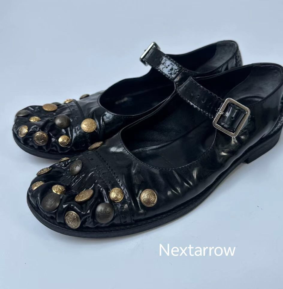 Comme des Garcons Comme des Garcons Retro Coin Rivet Mary Jane 2412-Nextarrow Size US 6.5 / IT 36.5 - 2 Thumbnail