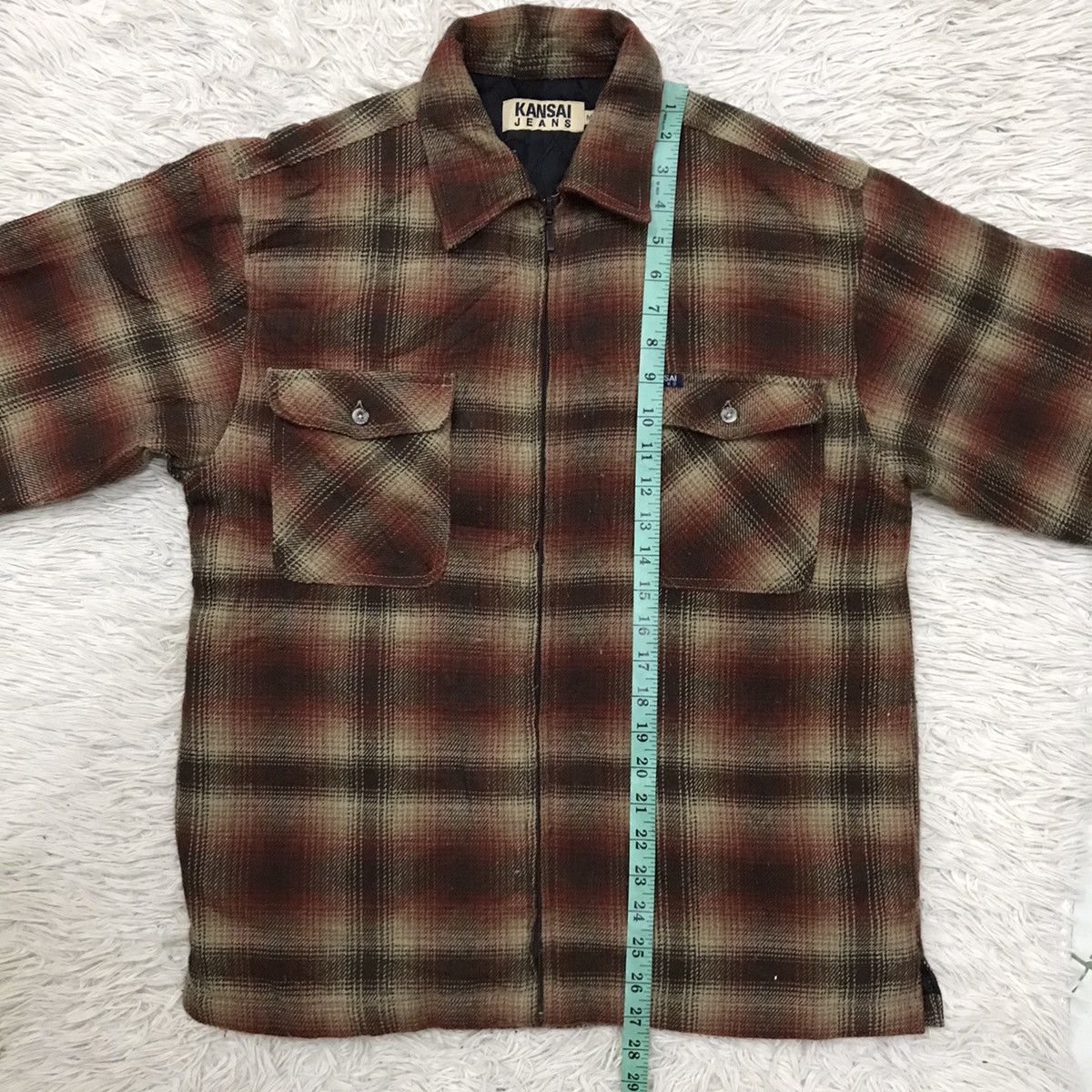 Japanese Brand × Kansai Yamamoto × Vintage VINTAGE KANSAI JEANS PLAID FLANNEL JACKET Size US M / EU 48-50 / 2 - 16 Thumbnail