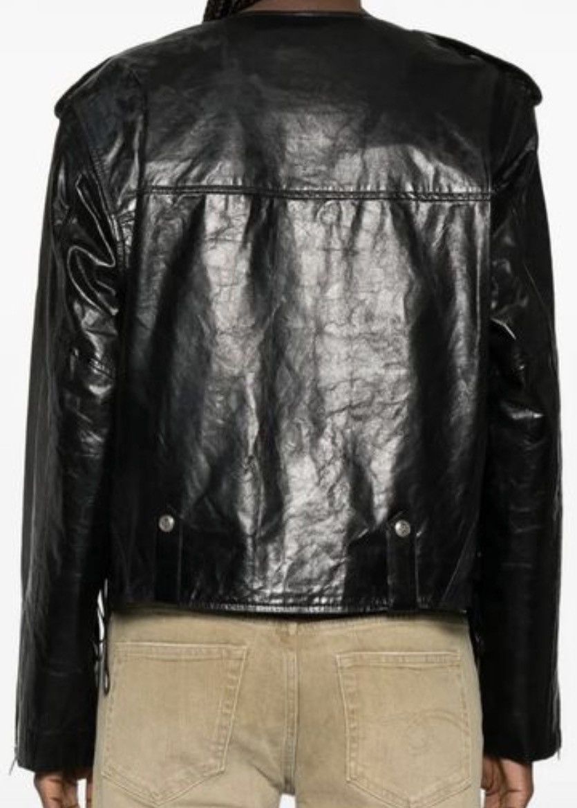 R13 R13 CREWNECK DISTRESSED LEATHER MOTO JACKET - NEW WITH TAGS Size M / US 6-8 / IT 42-44 - 4 Thumbnail