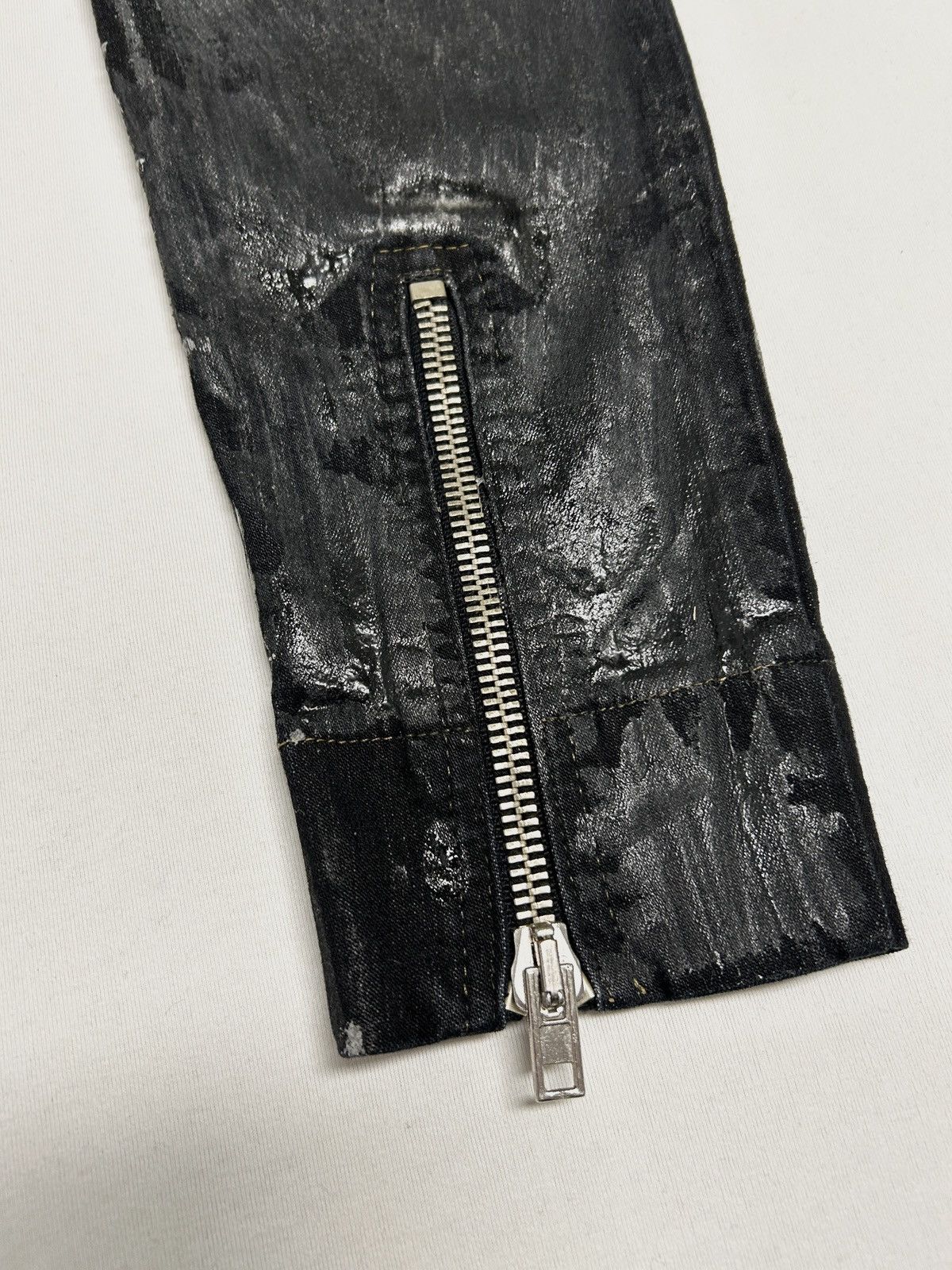 Vivienne Westwood c.2010 Waxed Zip Denim Pants Size US 29 - 8 Thumbnail