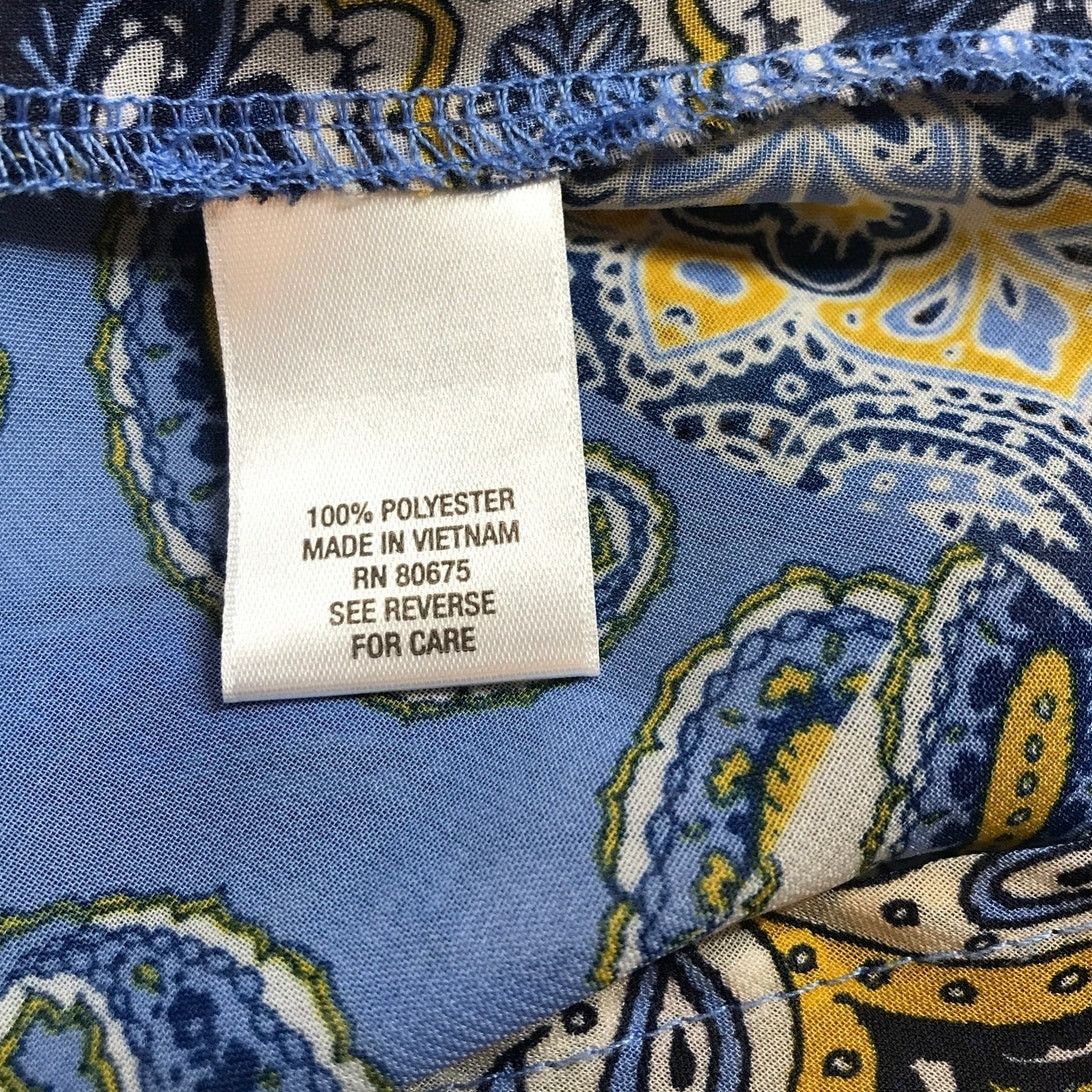 Other db Established 1962 Paisley V-Neck Short Sleeve Blouse L Size L / US 10 / IT 46 - 4 Thumbnail