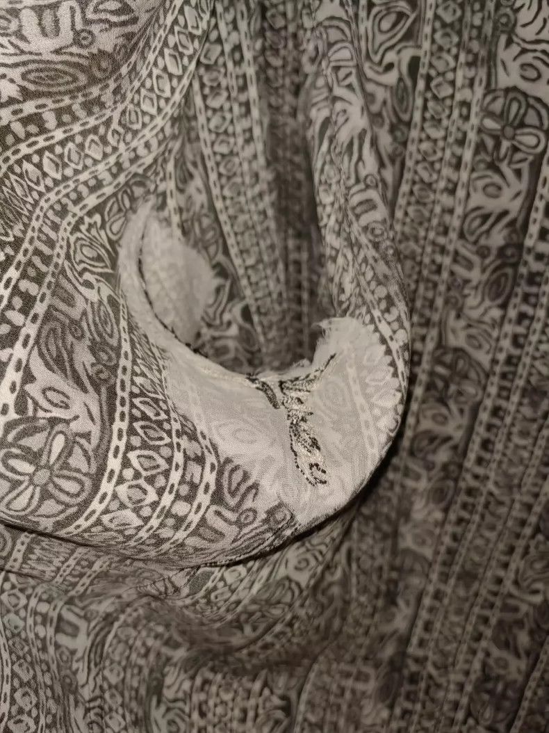 Saint Laurent Paris Saint Laurent Paris Long Sleeve Ink Print Mulberry Silk He Size US XXS / EU 40 - 7 Thumbnail