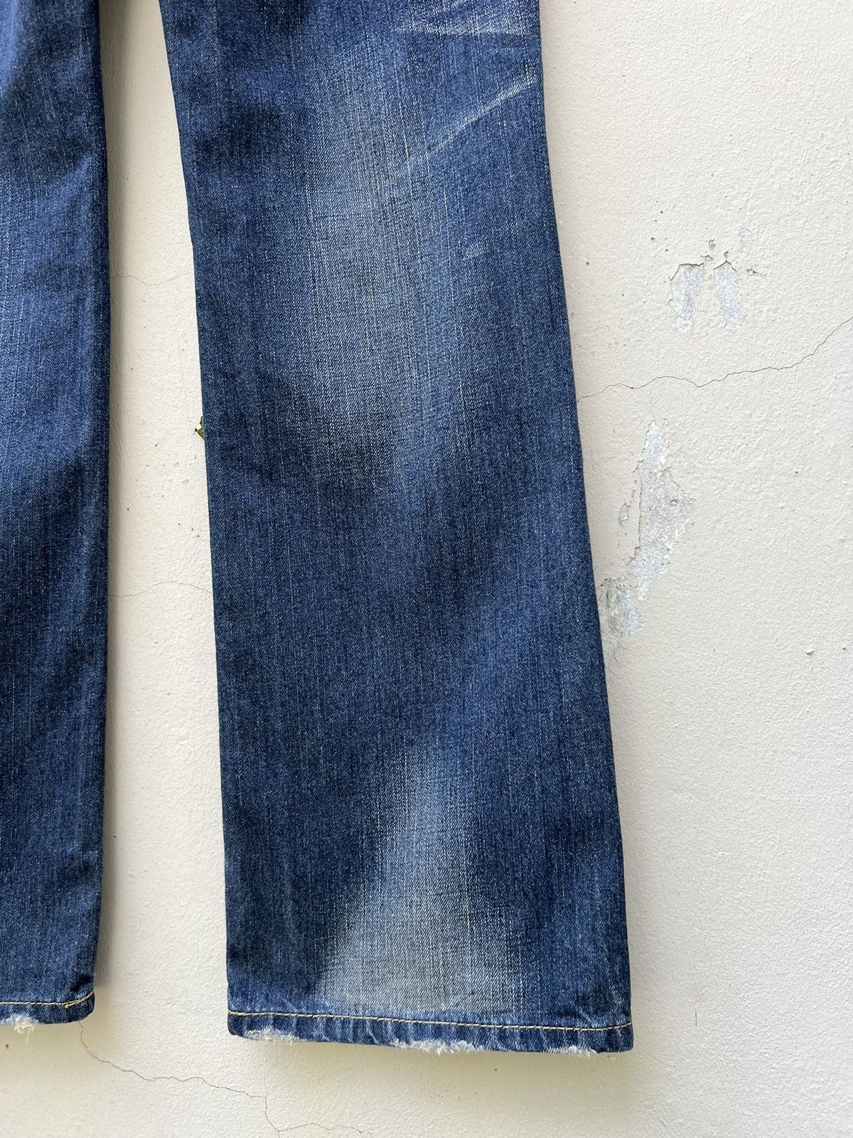 Levi's Vintage 2006 Levi’s 517 Distress Fade Denim Flap Flare Jeans Size US 34 / EU 50 - 20 Thumbnail