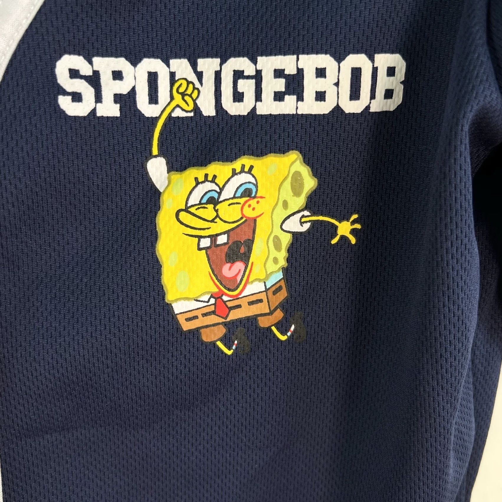Nickelodeon Nickelodeon SpongeBob Jersey Shirt Womens Juniors L Blue 90s Cartoon Retro Button-Up Size L / US 10 / IT 46 - 2 Thumbnail