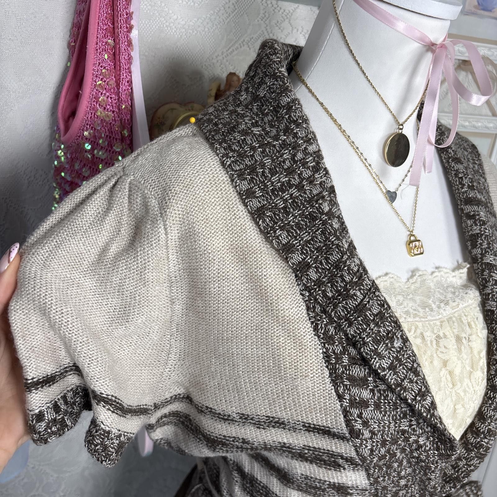 Other vintage knit striped babydoll cardigan Size M / US 6-8 / IT 42-44 - 5 Thumbnail