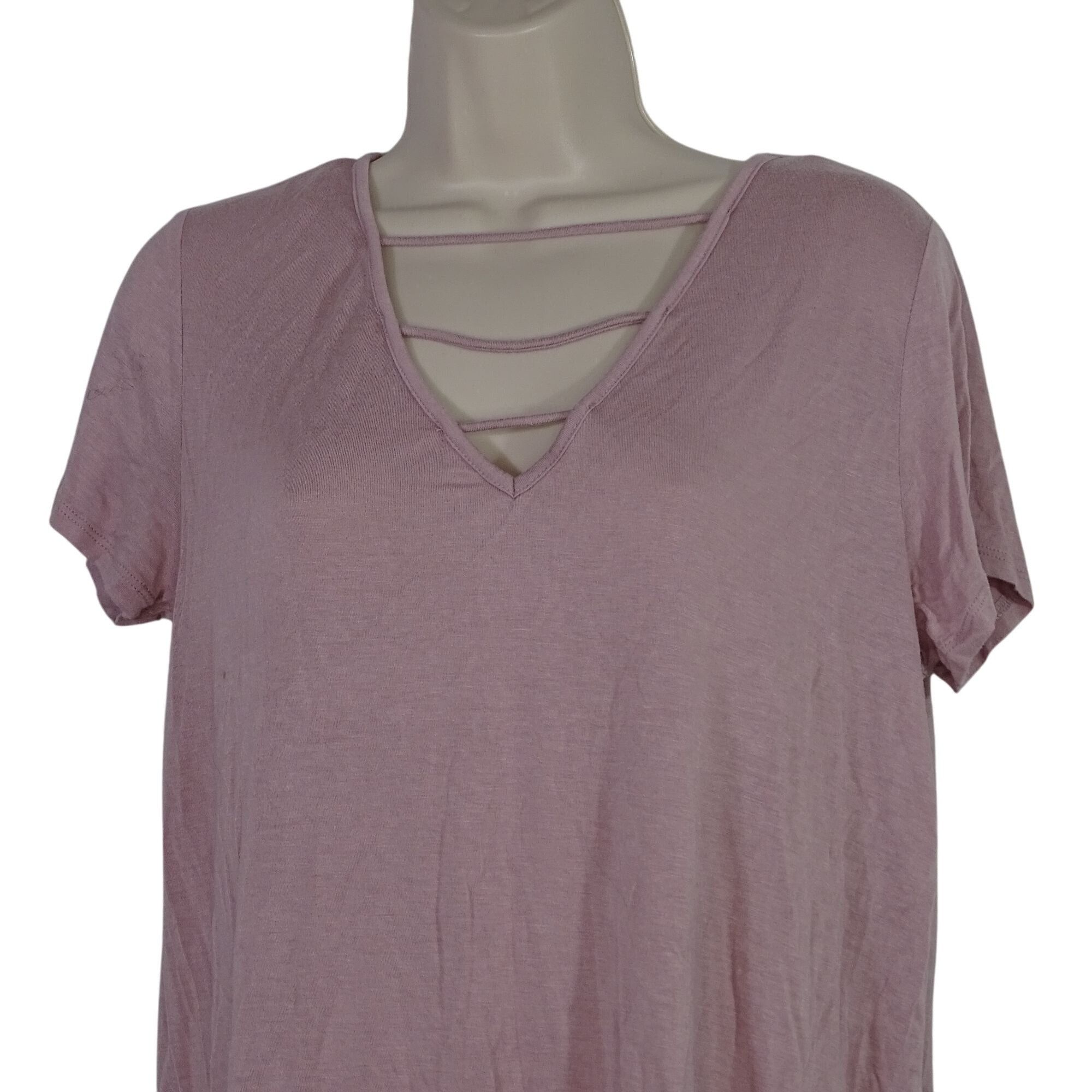 Other Charlotte Russe Pink Strappy Short Sleeve T-Shirt Size L Size L / US 10 / IT 46 - 2 Thumbnail