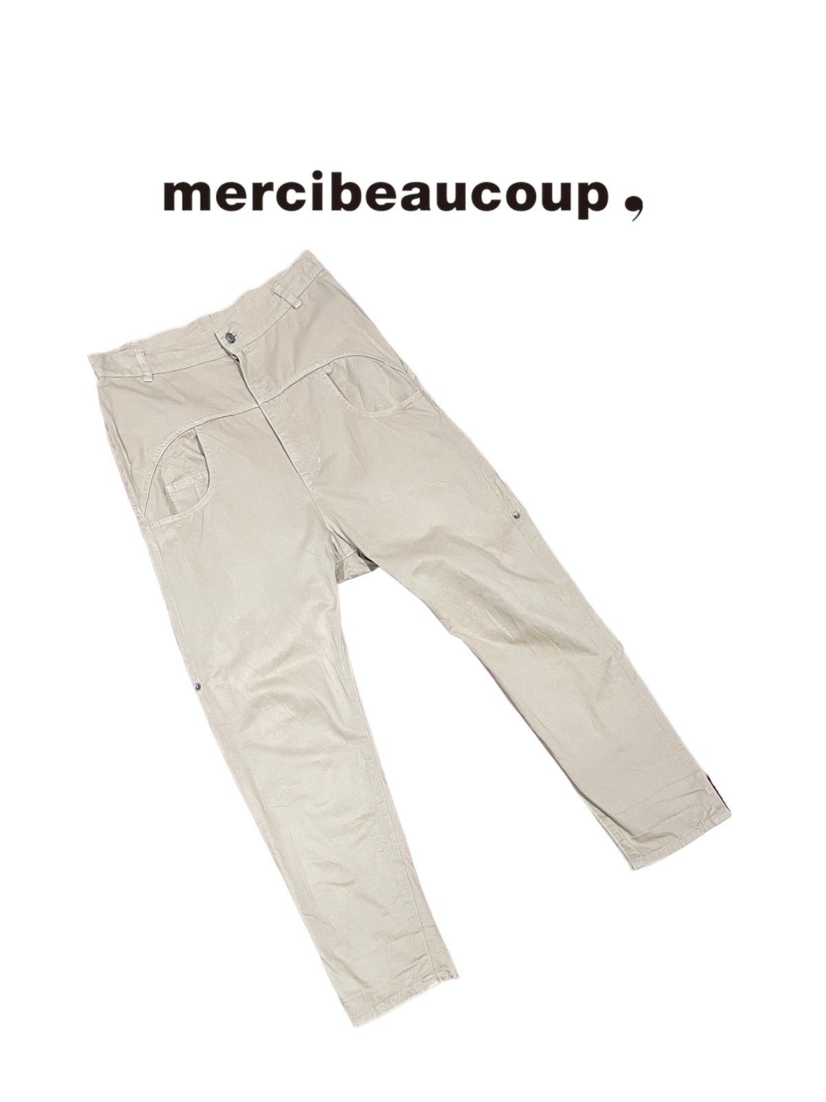Issey Miyake Jevous Enprie Mercibeaucoup Drop Crotch Pants Size US 30 / EU 46 - 2 Thumbnail