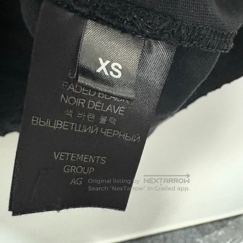 Vetements Vetements Washed Black Short Sleeve T-Shirt Size US XS / EU 42 / 0 - 4 Thumbnail