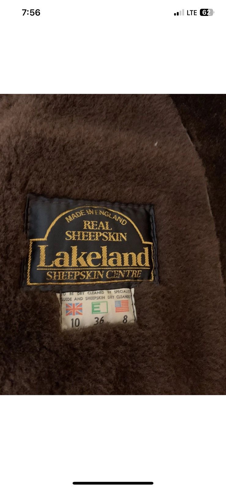 Other Lakeland womens sz 8 suede sheepskin leather coat brown Size M / US 6-8 / IT 42-44 - 2 Thumbnail