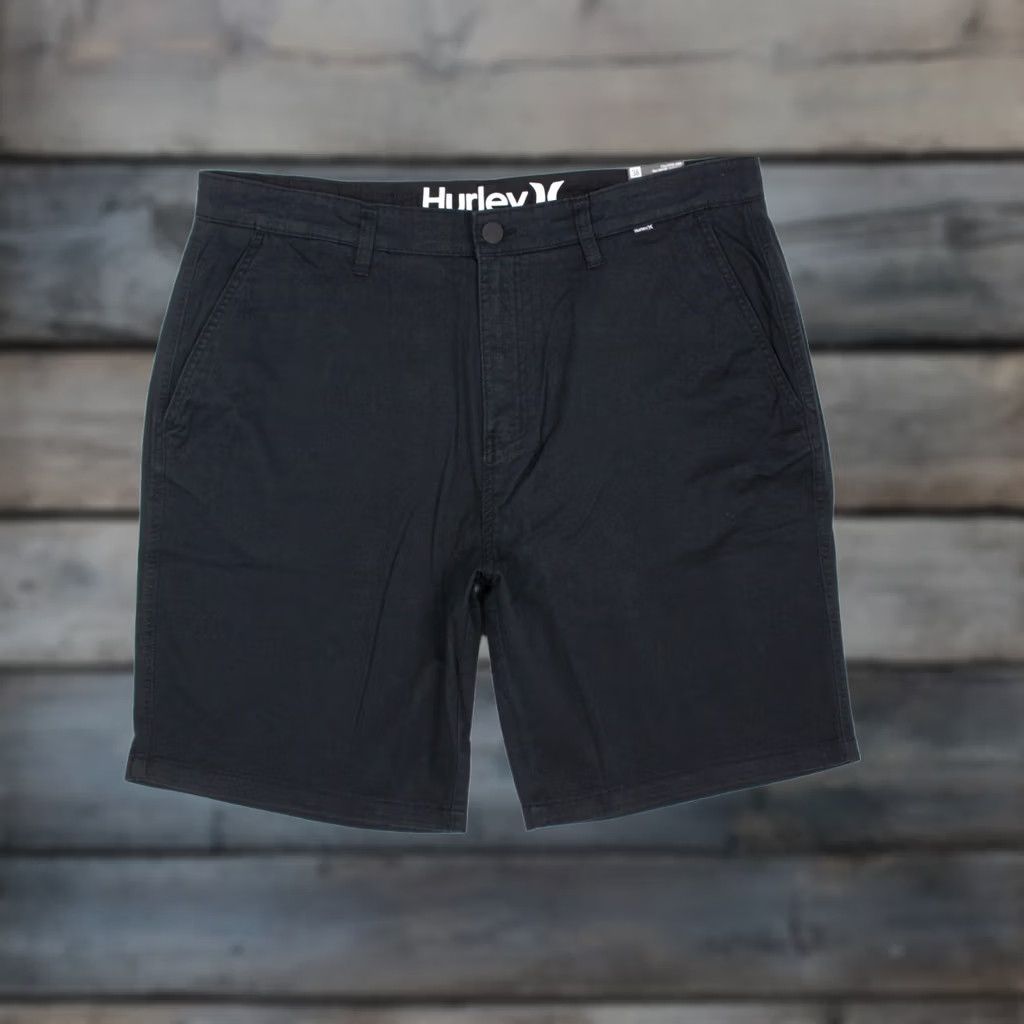 Hurley Hurley Men's Cotton Walkshorts Chino Shorts 38 Black 9" Inseam Casual Beach Made in Bangladesh Size US 38 / EU 54 - 1 Thumbnail