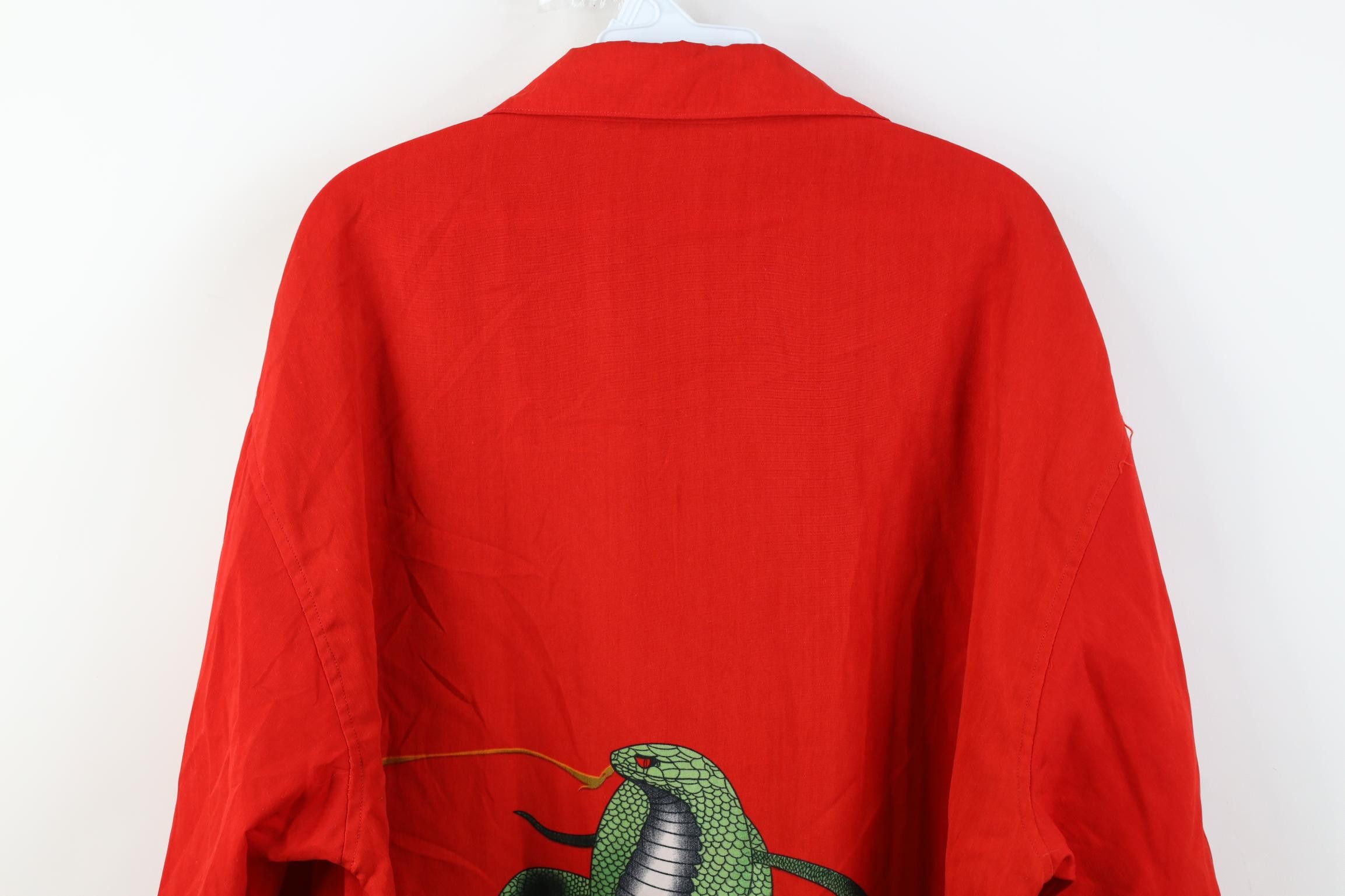 Vintage Vintage 90s Y2K Streetwear Cobra Snake All Over Print Shirt Size US L / EU 52-54 / 3 - 18 Thumbnail