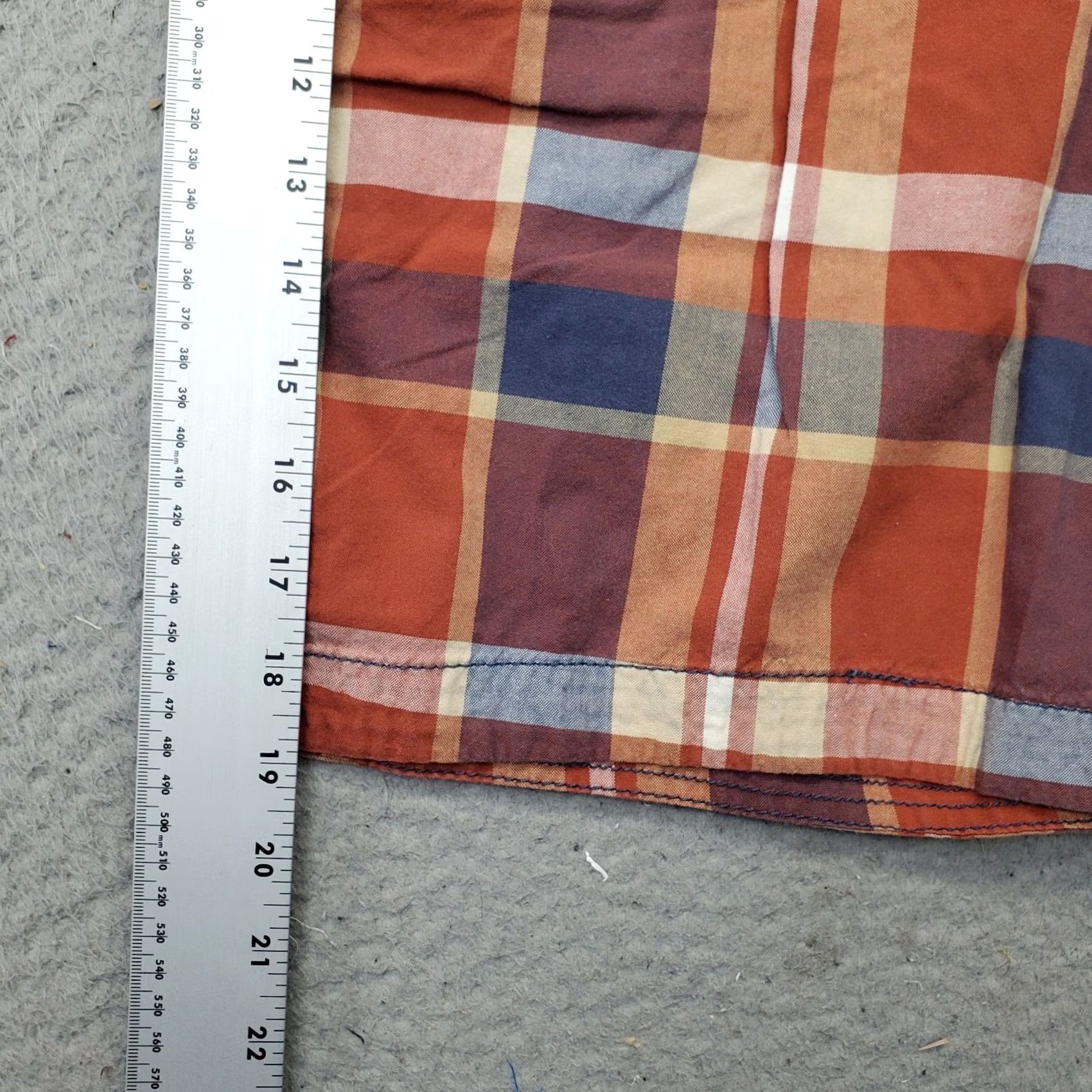 Fossil Fossil Chino Shorts Mens 32 Multicolor Plaid Slash Pocket Low Waist Regular Fit Shirt Size US 32 / EU 48 - 3 Thumbnail