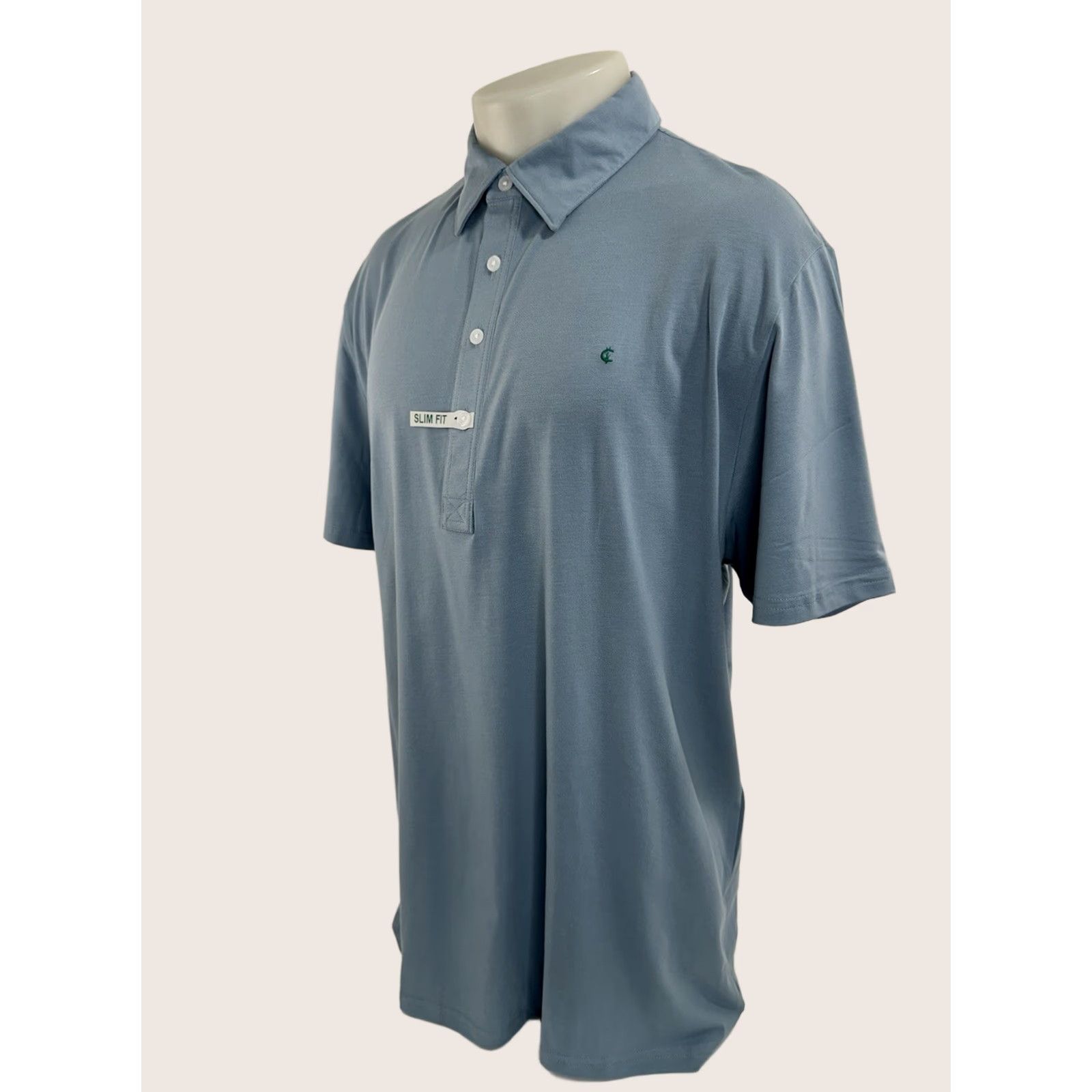 Vintage CRIquet Austin - NEW w TAG - SLIM FIT Embroidered Logo XXL Golf Polo Shirt Shirt Mens 2XL Slightly Grayish Blue Embroidered Logo Golf CQ26 Size US XXL / EU 58 / 5 - 1 Thumbnail